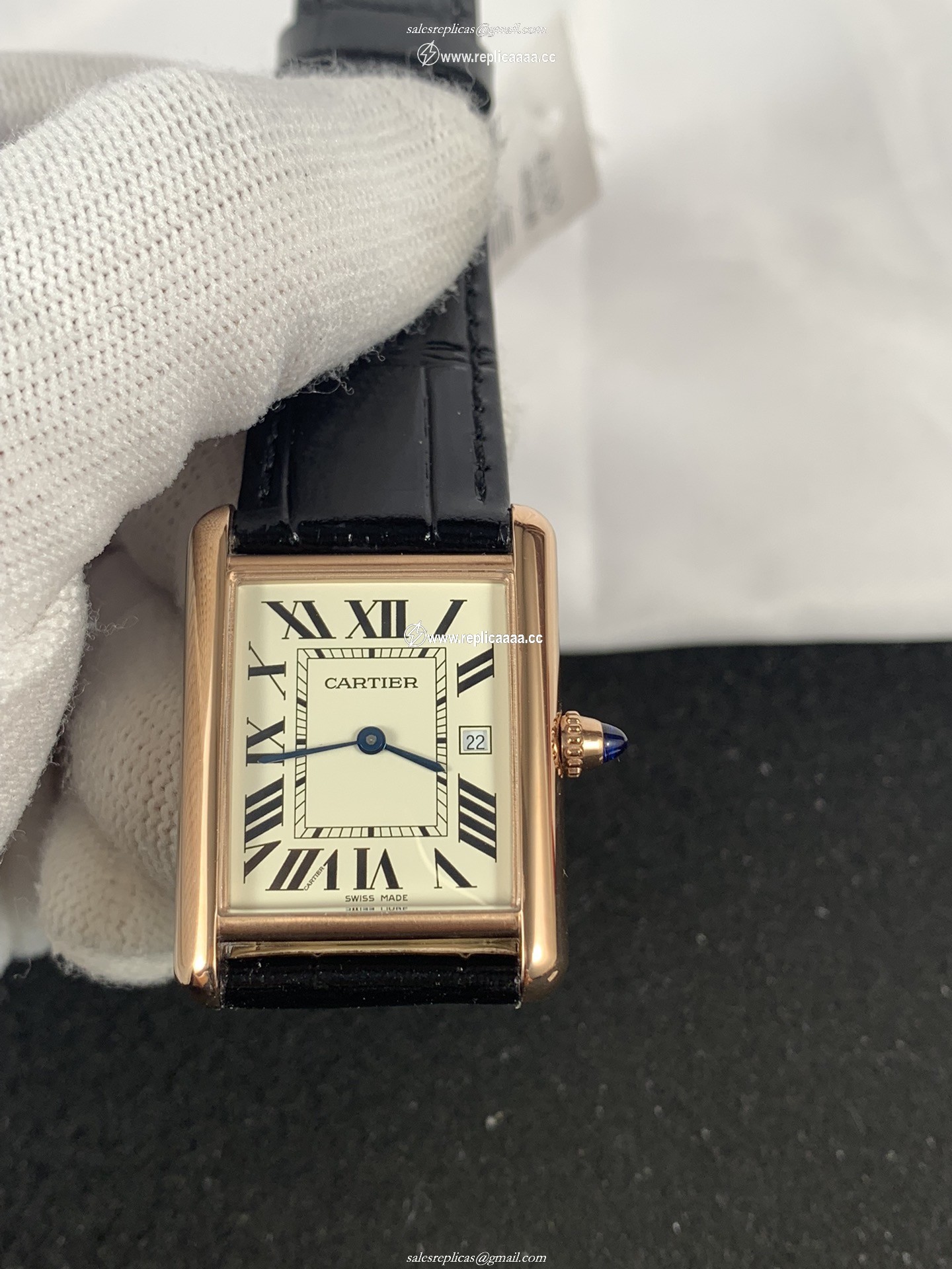 Cartier Men Tank Rose Gold