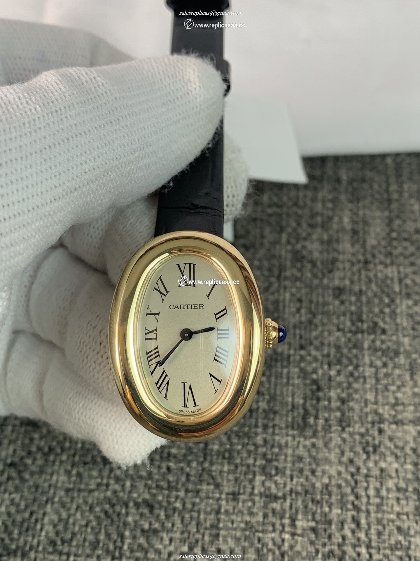 Cartier Women Baignoire WGBA0007 Black 1 Cartier Women Baignoire WGBA0007 Black