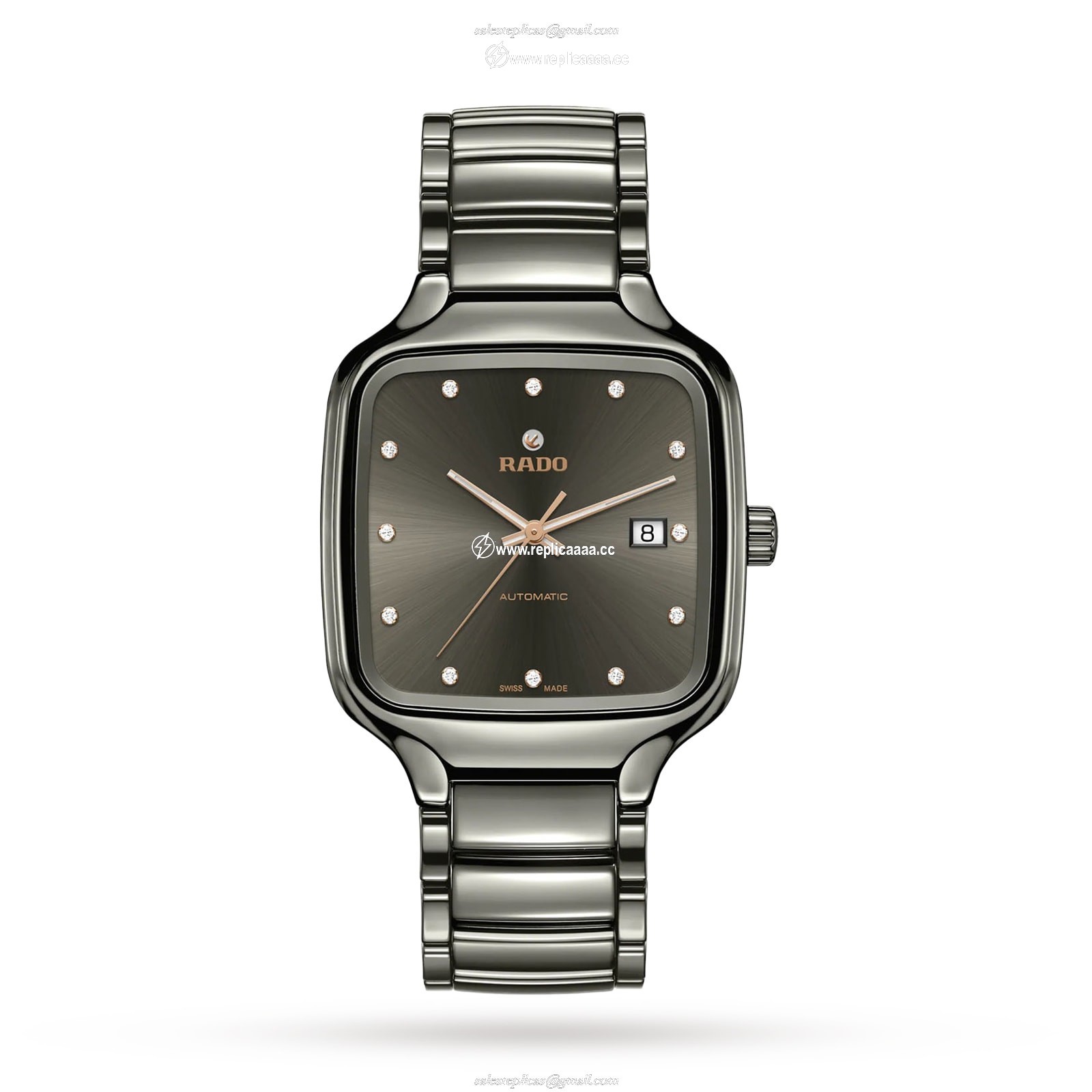 Rado True Square Automatic Diamonds 38mm Mens details R27077702 1 Rado True Square Automatic Diamonds 38mm Mens details R27077702
