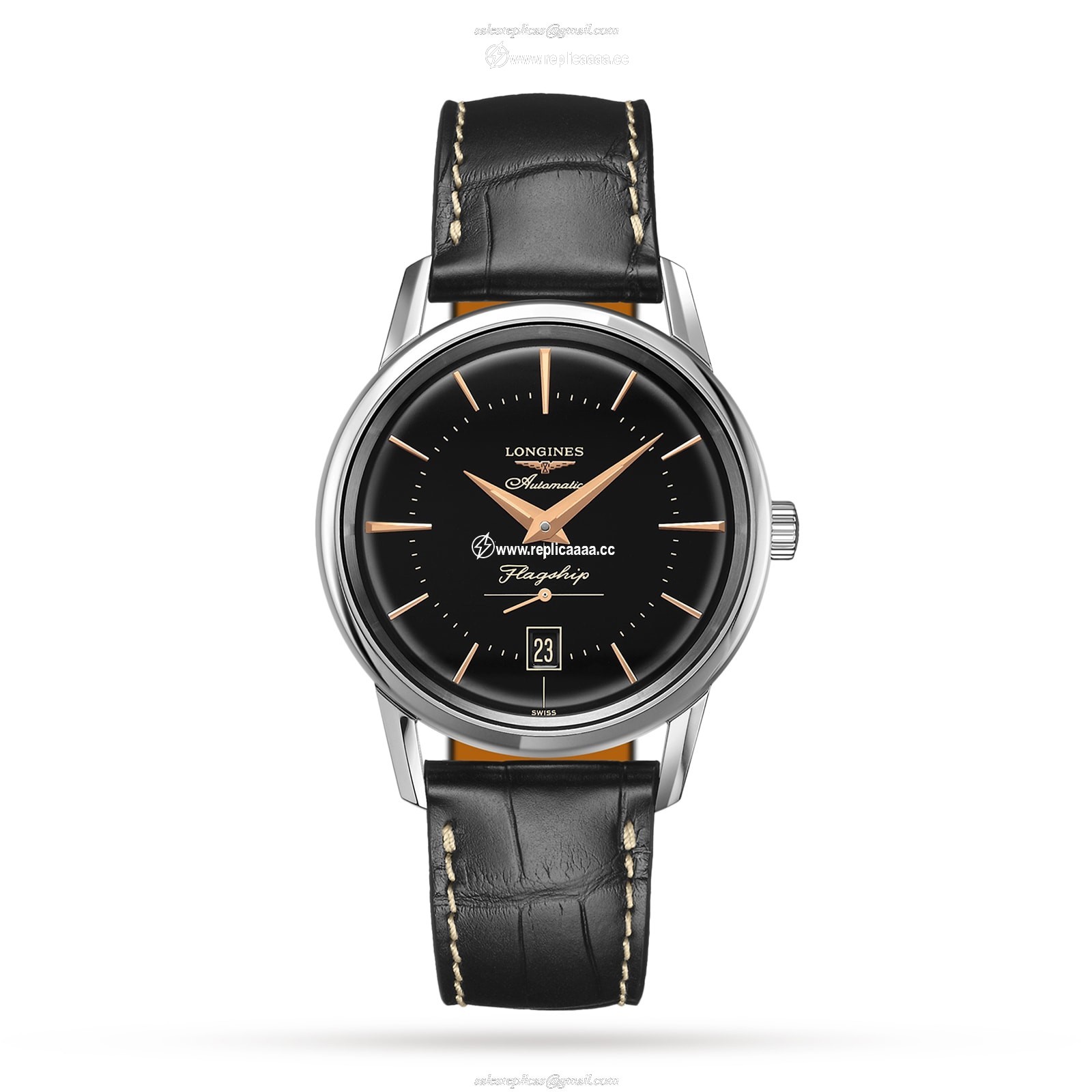 Longines Flagship Heritage 38.5mm Mens details L47954580 1 Longines Flagship Heritage 38.5mm Mens details L47954580
