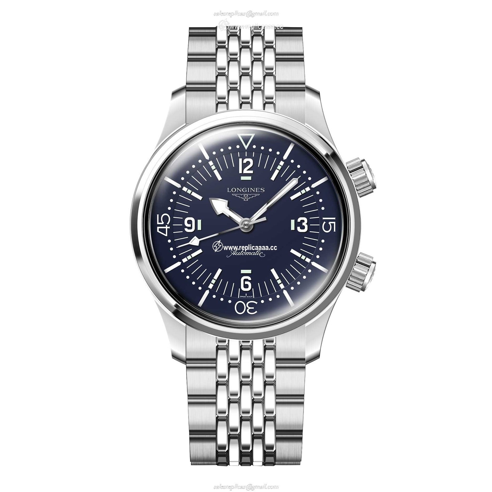 Longines Legend Diver 39mm Mens details Blue Stainless Steel L37644906