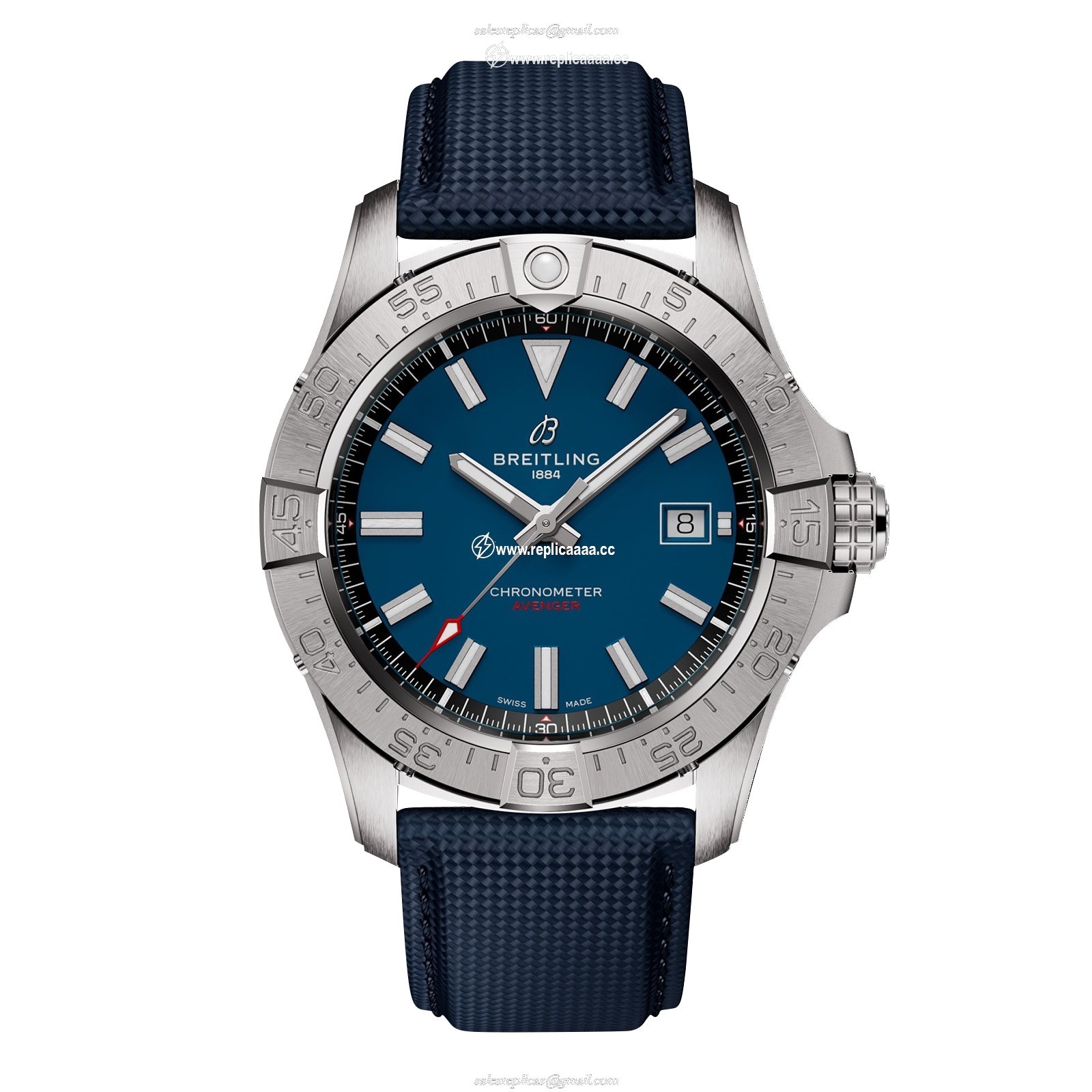 Breitling Avenger Automatic 42mm Mens details Blue Leather A17328101C1X1 1 Breitling Avenger Automatic 42mm Mens details Blue Leather A17328101C1X1