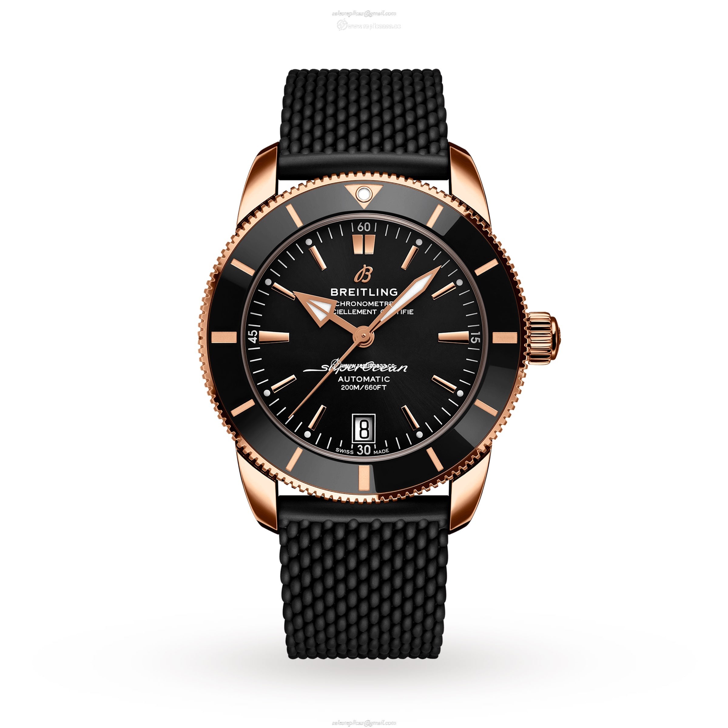 Breitling Superocean Heritage B20 Automatic 42 18k Red Gold Rubber Strap details RB2010121B1S1 1 Breitling Superocean Heritage B20 Automatic 42 18k Red Gold Rubber Strap details RB2010121B1S1