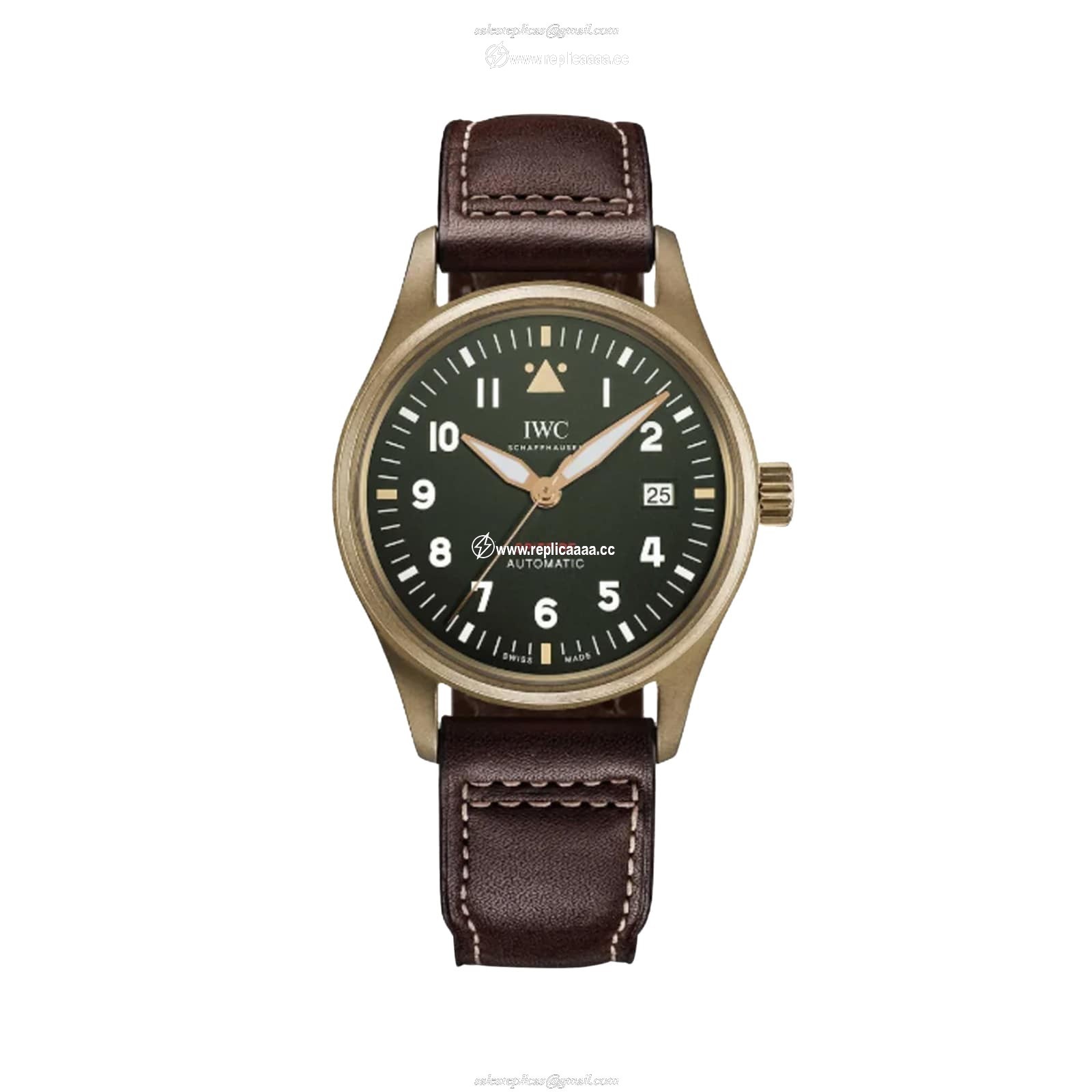 IWC Pilot's Automatic Spitfire 39mm Mens details Green IW326806