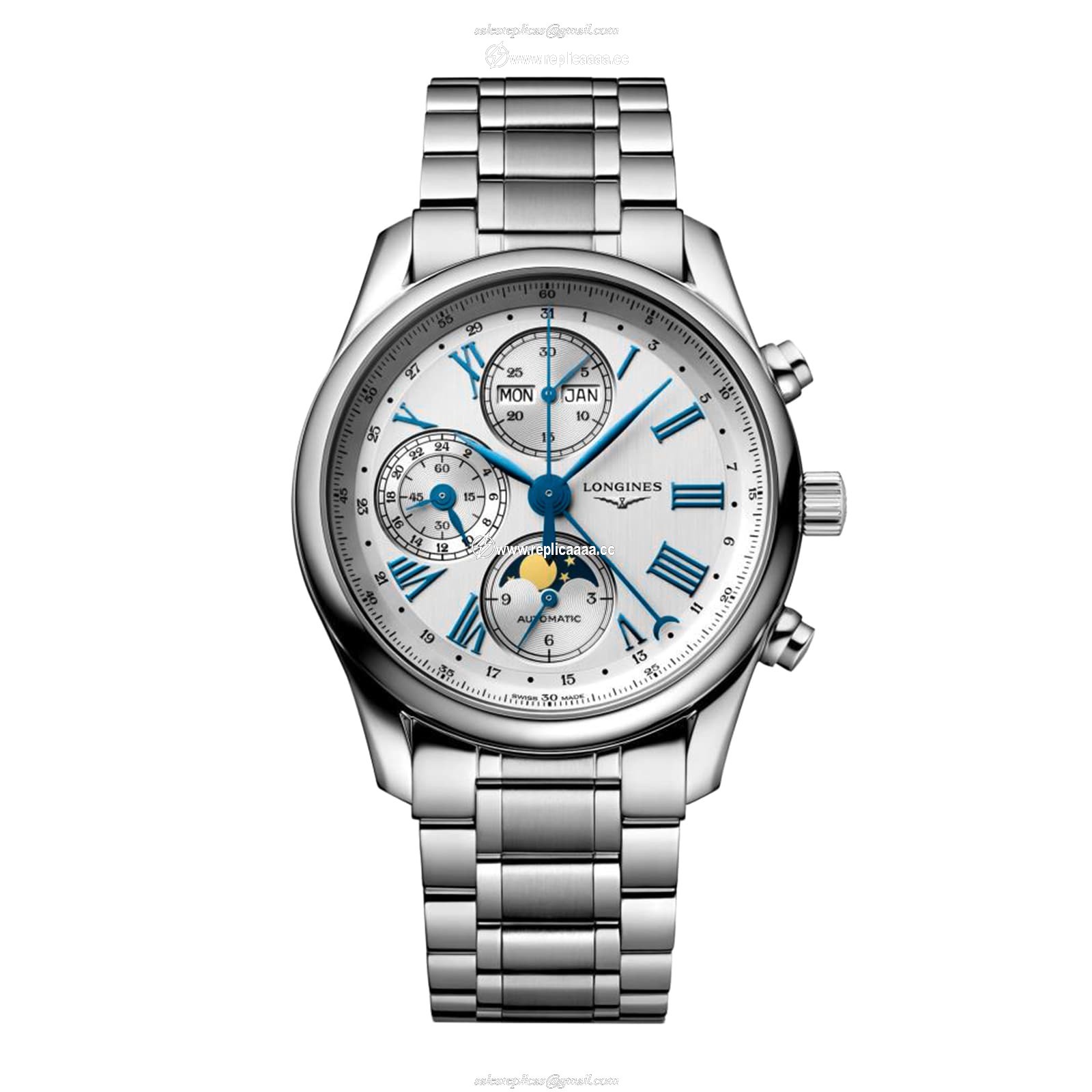 Longines Master Collection 40mm Mens details Silver L26734716 1 Longines Master Collection 40mm Mens details Silver L26734716