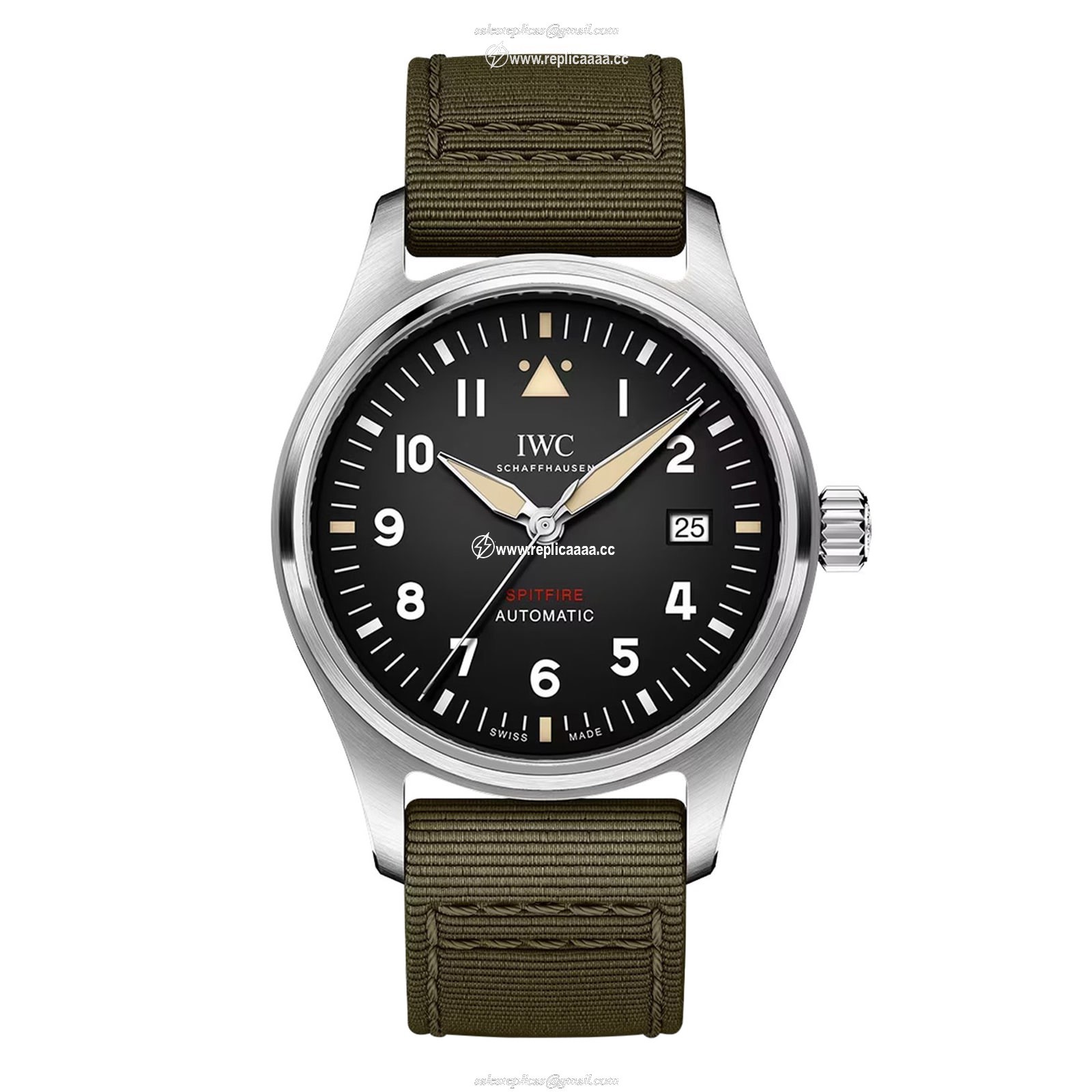 IWC Pilot Automatic Spitfire 39mm Mens details Black IW326805 1 IWC Pilot Automatic Spitfire 39mm Mens details Black IW326805