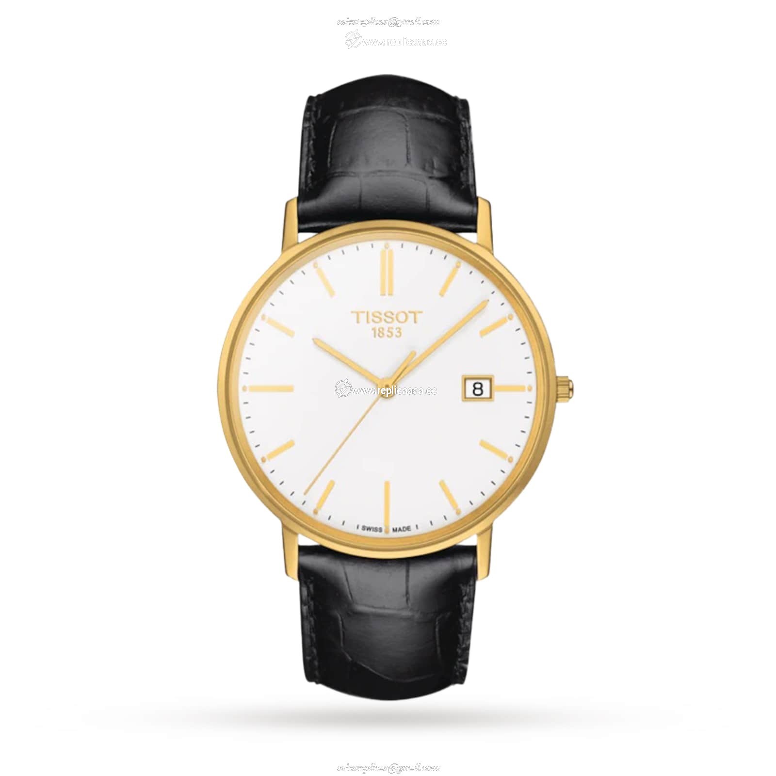 Tissot T-Gold Goldrun Sapphire 18K Gold 38mm Unisex details White T9224101601100 1 Tissot T-Gold Goldrun Sapphire 18K Gold 38mm Unisex details White T9224101601100