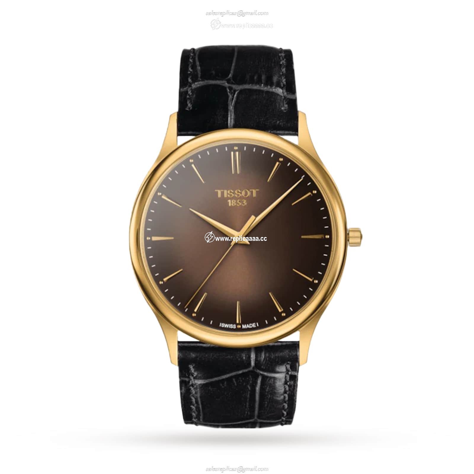 Tissot T-Gold Excellence 18K Gold 40mm Mens details Brown T9264101629100 1 Tissot T-Gold Excellence 18K Gold 40mm Mens details Brown T9264101629100