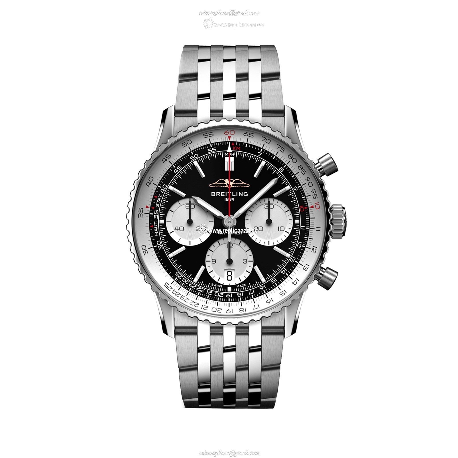 Breitling Navitimer B01 Chronograph 41mm Mens details Black Stainless Steel AB0139211B1A1 1 Breitling Navitimer B01 Chronograph 41mm Mens details Black Stainless Steel AB0139211B1A1