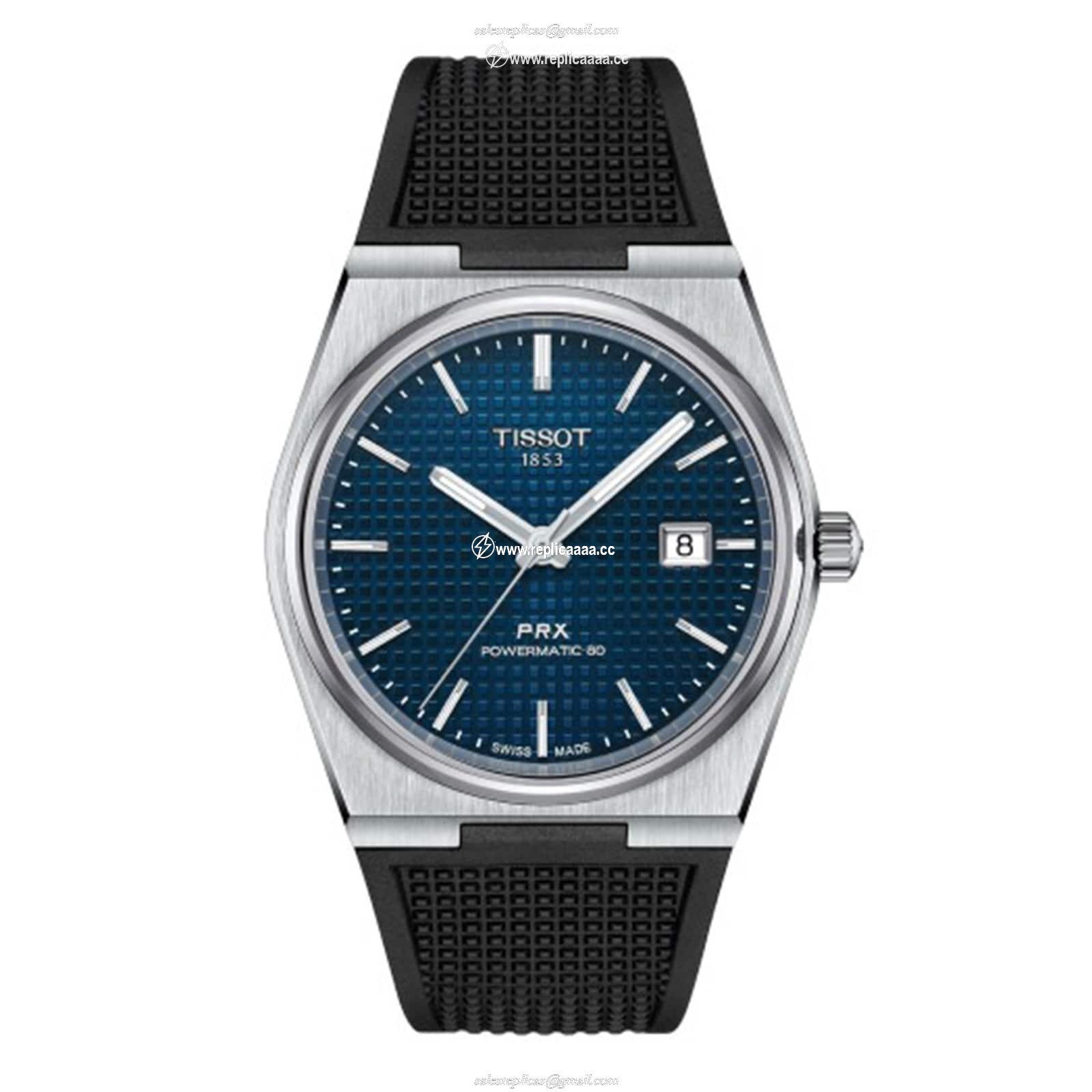 Tissot Powermatic 80 40mm Mens details Blue T1374071704100