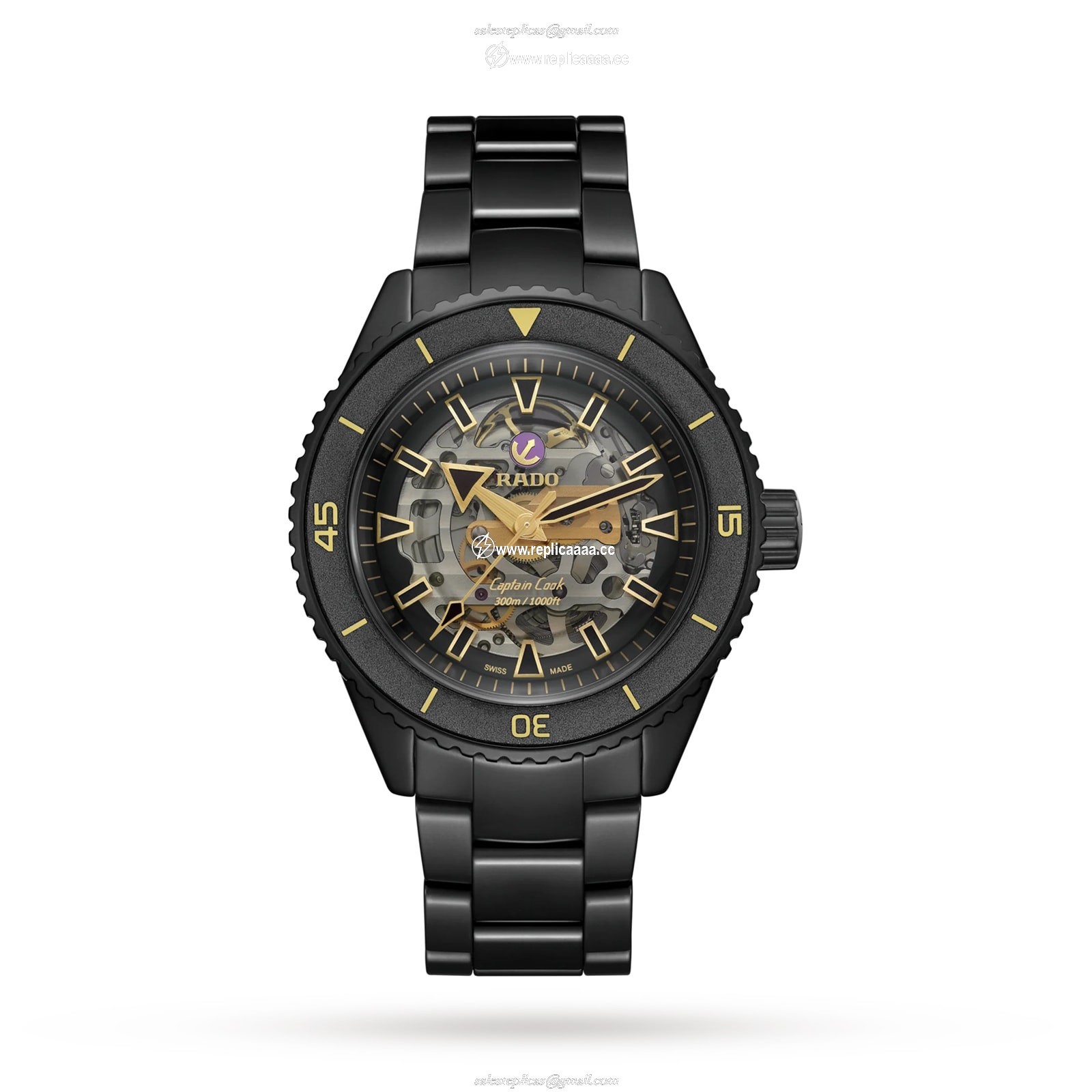 Rado Captain Cook Ceramic Skeleton 43mm Mens details - Limited Edition R32147162 1 Rado Captain Cook Ceramic Skeleton 43mm Mens details - Limited Edition R32147162