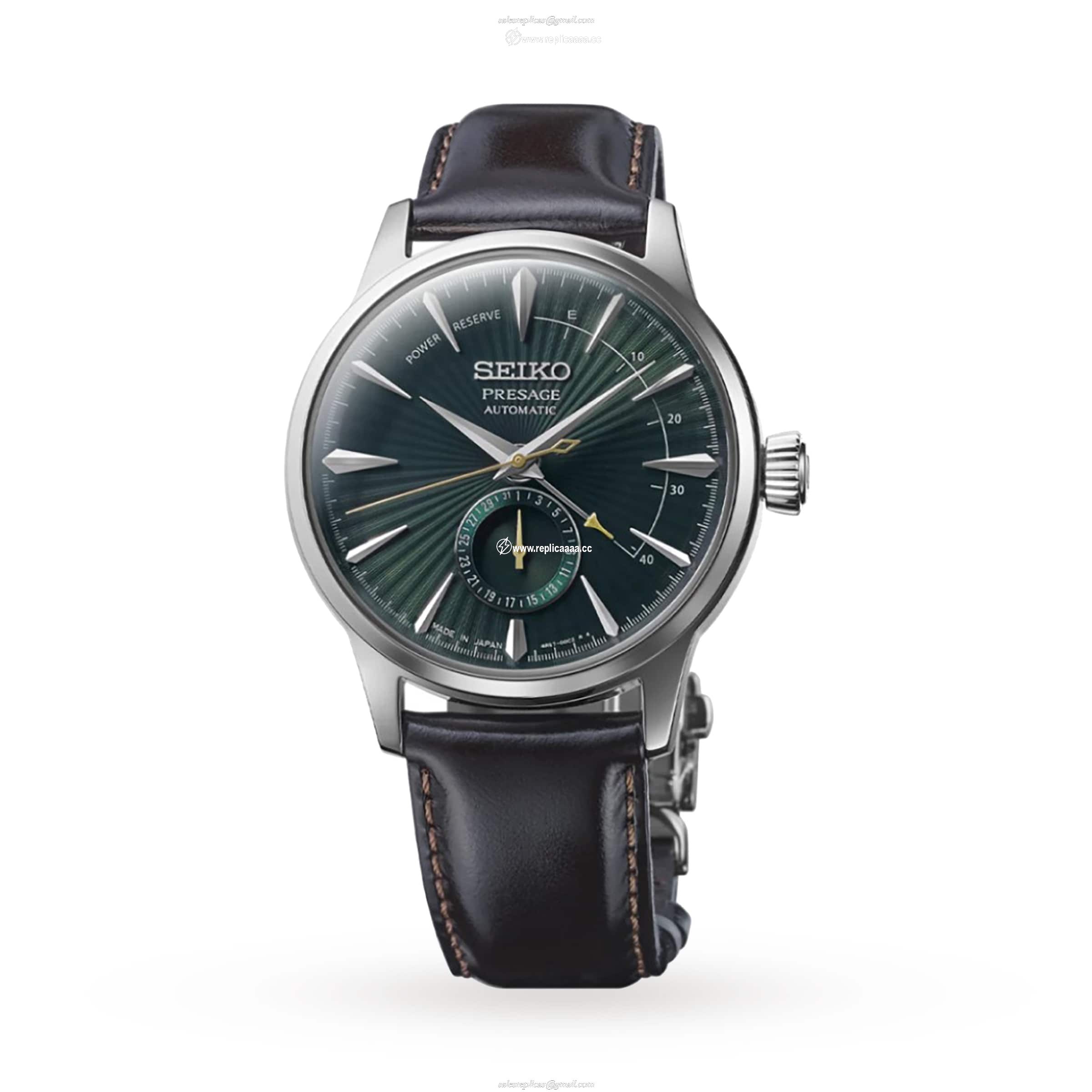 Seiko Midnight Mockingbird' Presage Cocktail Time Power Indicator 40.5mm SSA459J1 1 Seiko Midnight Mockingbird' Presage Cocktail Time Power Indicator 40.5mm SSA459J1
