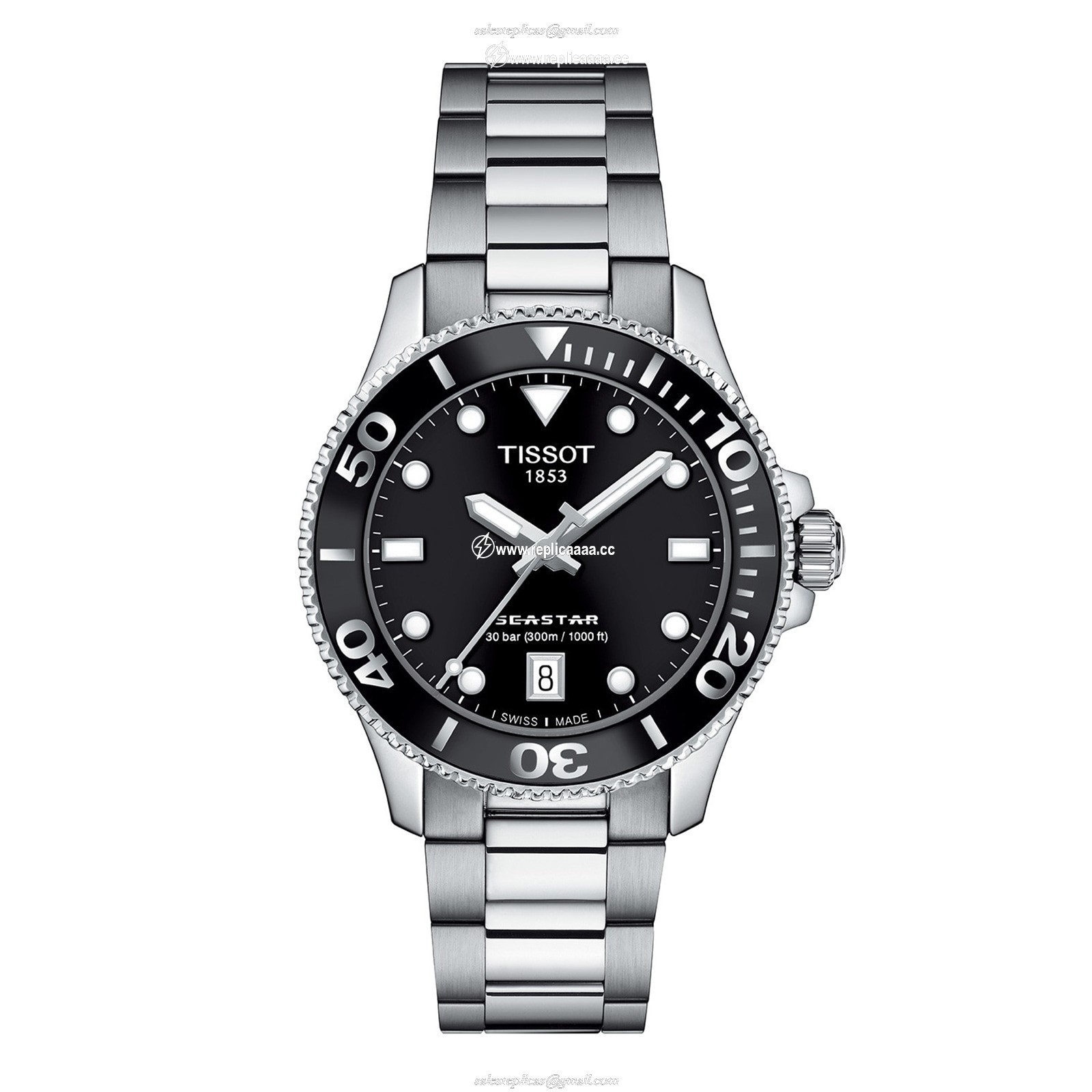 Tissot Seastar 36mm Mens details T1202101105100 1 Tissot Seastar 36mm Mens details T1202101105100