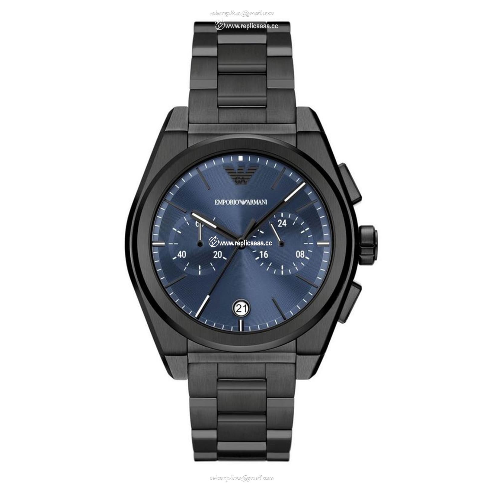 Emporio Armani Federico Mens details 43mm Blue AR11561 1 Emporio Armani Federico Mens details 43mm Blue AR11561