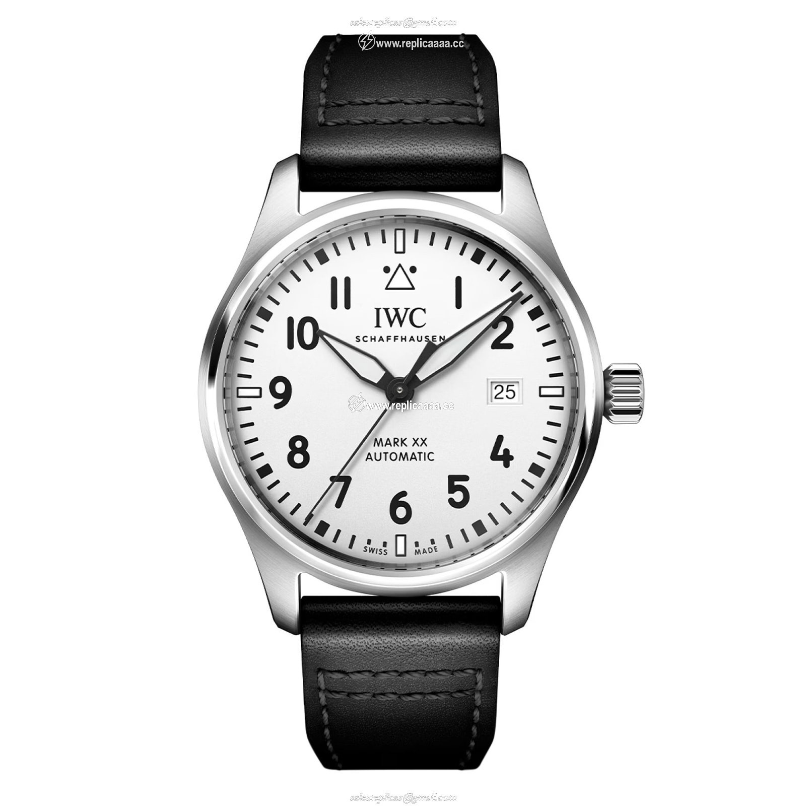 IWC Pilot Mark XX 40mm Mens details White IW328207 1 IWC Pilot Mark XX 40mm Mens details White IW328207