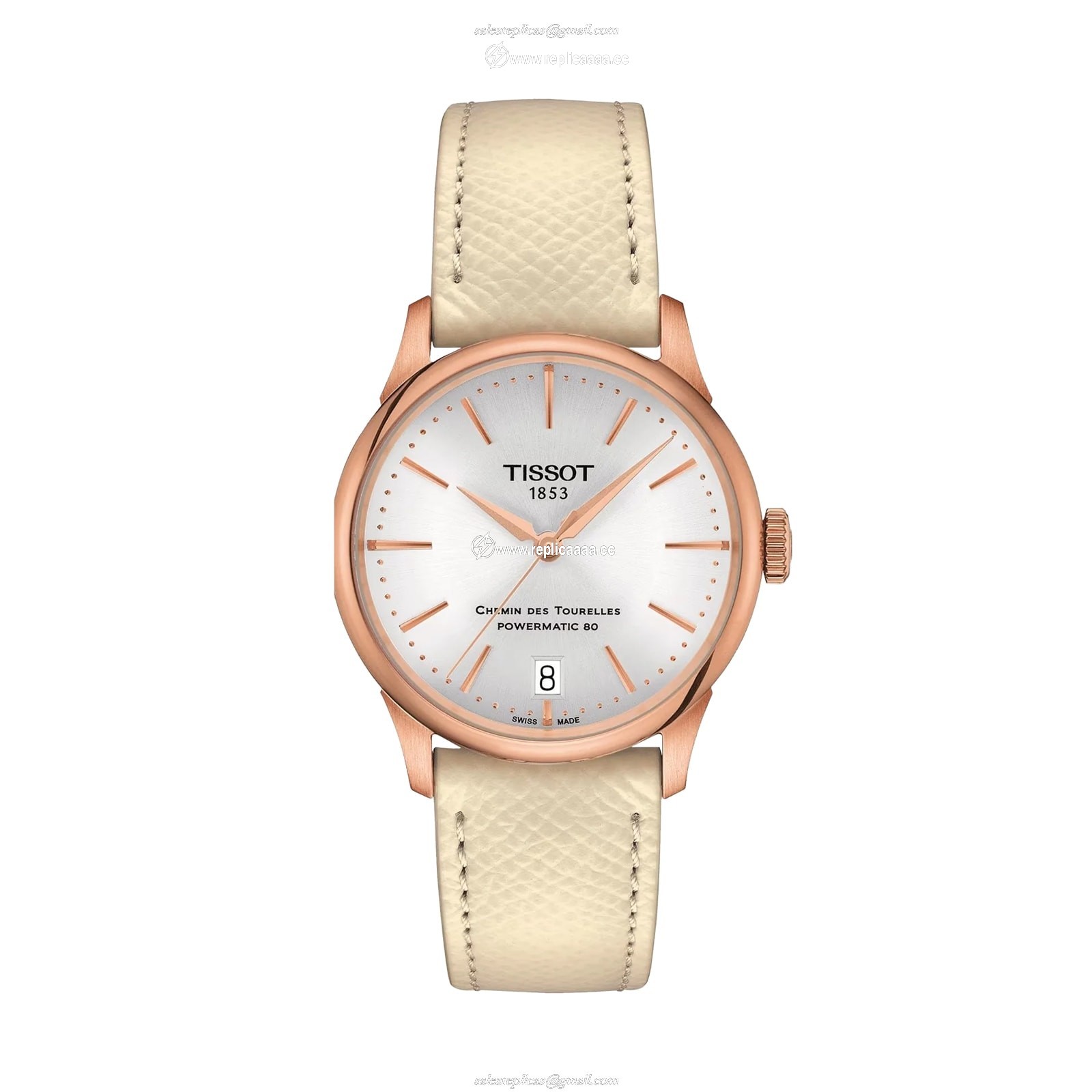 Tissot T-Classic Chemin Des Toyrelles Powermatic 80 34mm Ladies details Silver T1392073603100 1 Tissot T-Classic Chemin Des Toyrelles Powermatic 80 34mm Ladies details Silver T1392073603100