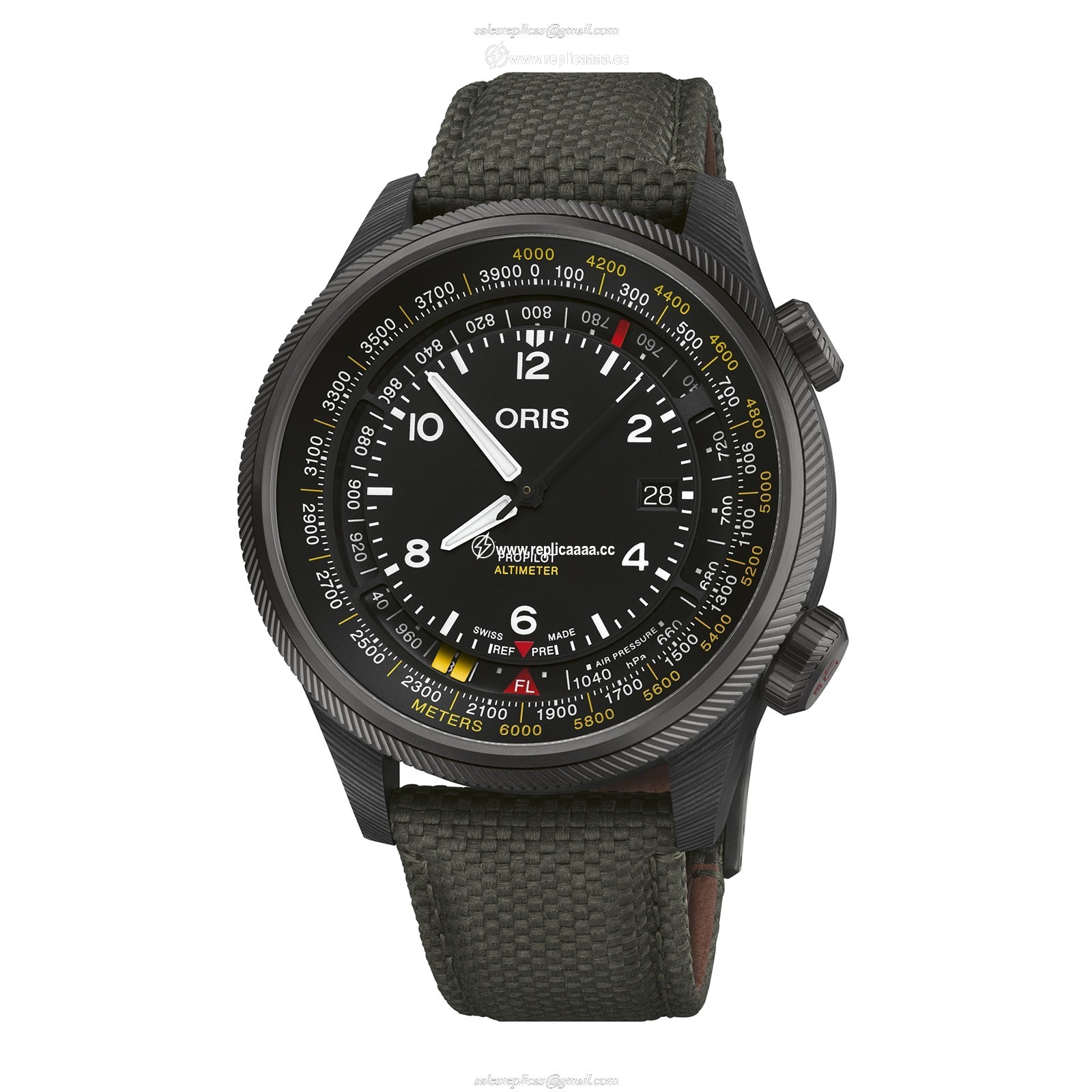 Oris Pro Pilot Altimeter 47mm Mens details - Altitude in Metres 01 793 7775 8764-SET 1 Oris Pro Pilot Altimeter 47mm Mens details - Altitude in Metres 01 793 7775 8764-SET