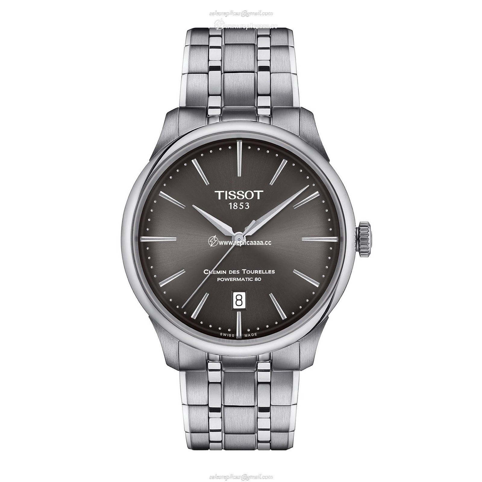 Tissot Chemin Des Tourelles Powermatic 80 39mm Mens details - Black T1398071106100 1 Tissot Chemin Des Tourelles Powermatic 80 39mm Mens details - Black T1398071106100