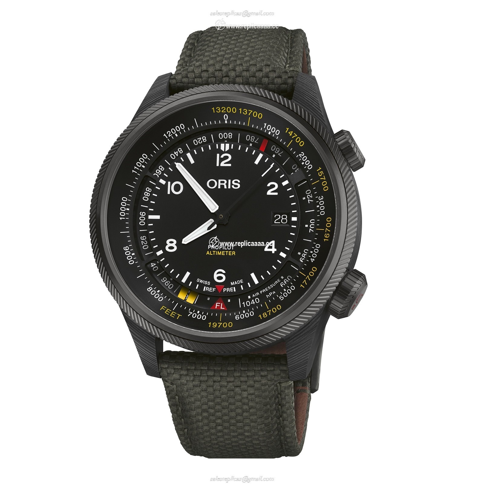 Oris Pro Pilot Altimeter 47mm Mens details - Altitude in Feet 01 793 7775 8734-SET 1 Oris Pro Pilot Altimeter 47mm Mens details - Altitude in Feet 01 793 7775 8734-SET