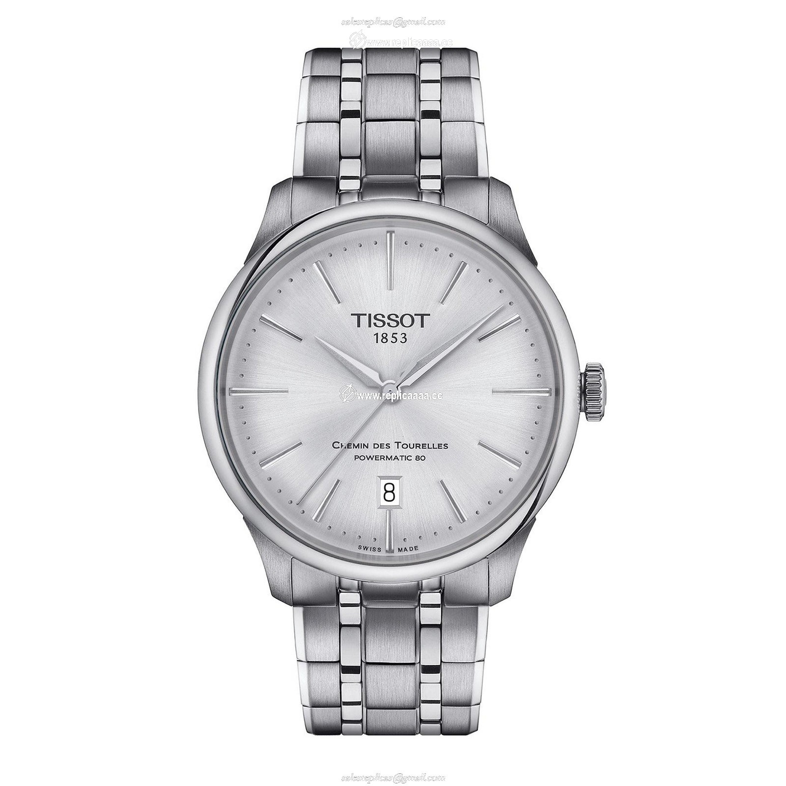 Tissot Chemin Des Tourelles Powermatic 80 39mm Mens details - Silver T1398071103100