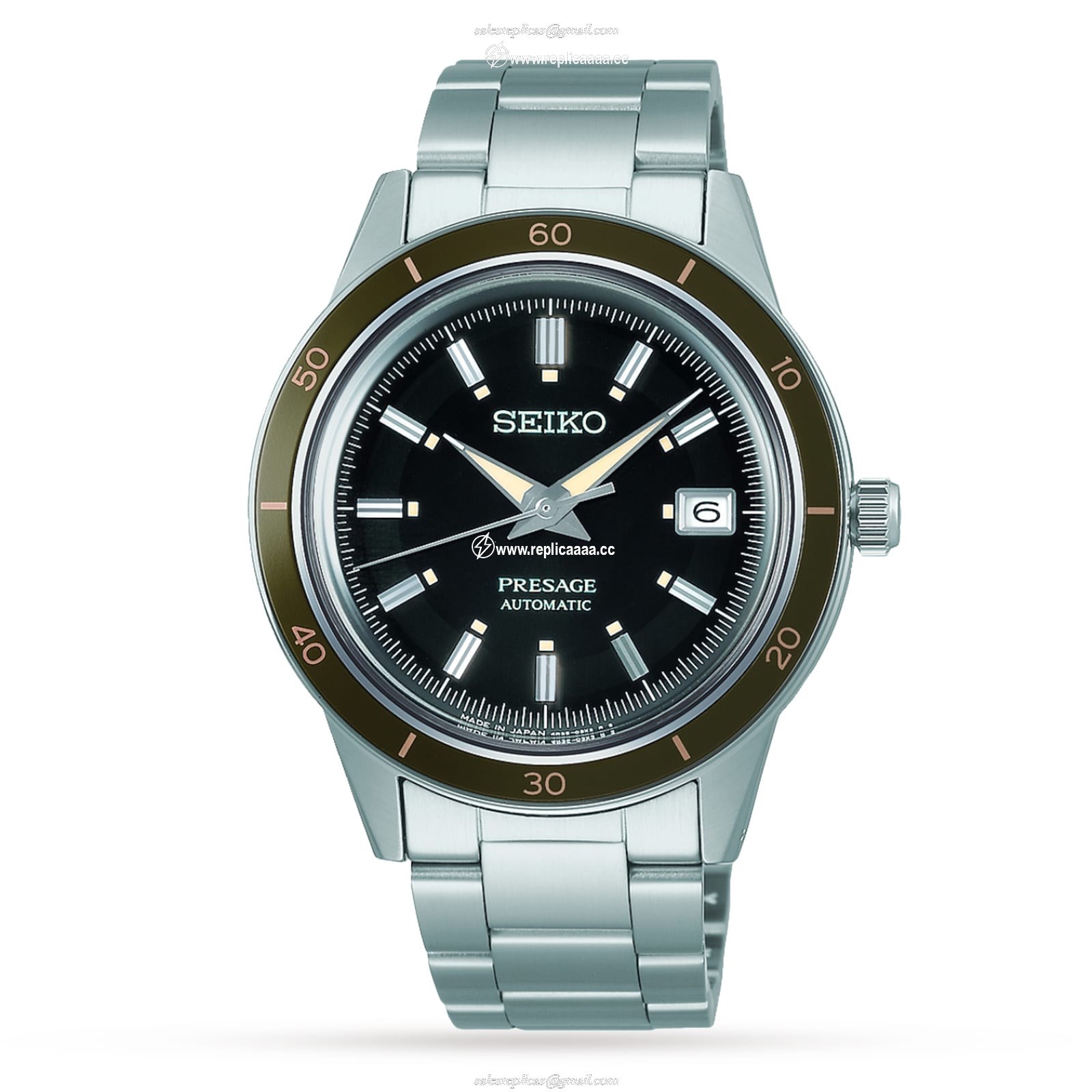 Seiko Black 40.5mm Mens details SRPG07J1