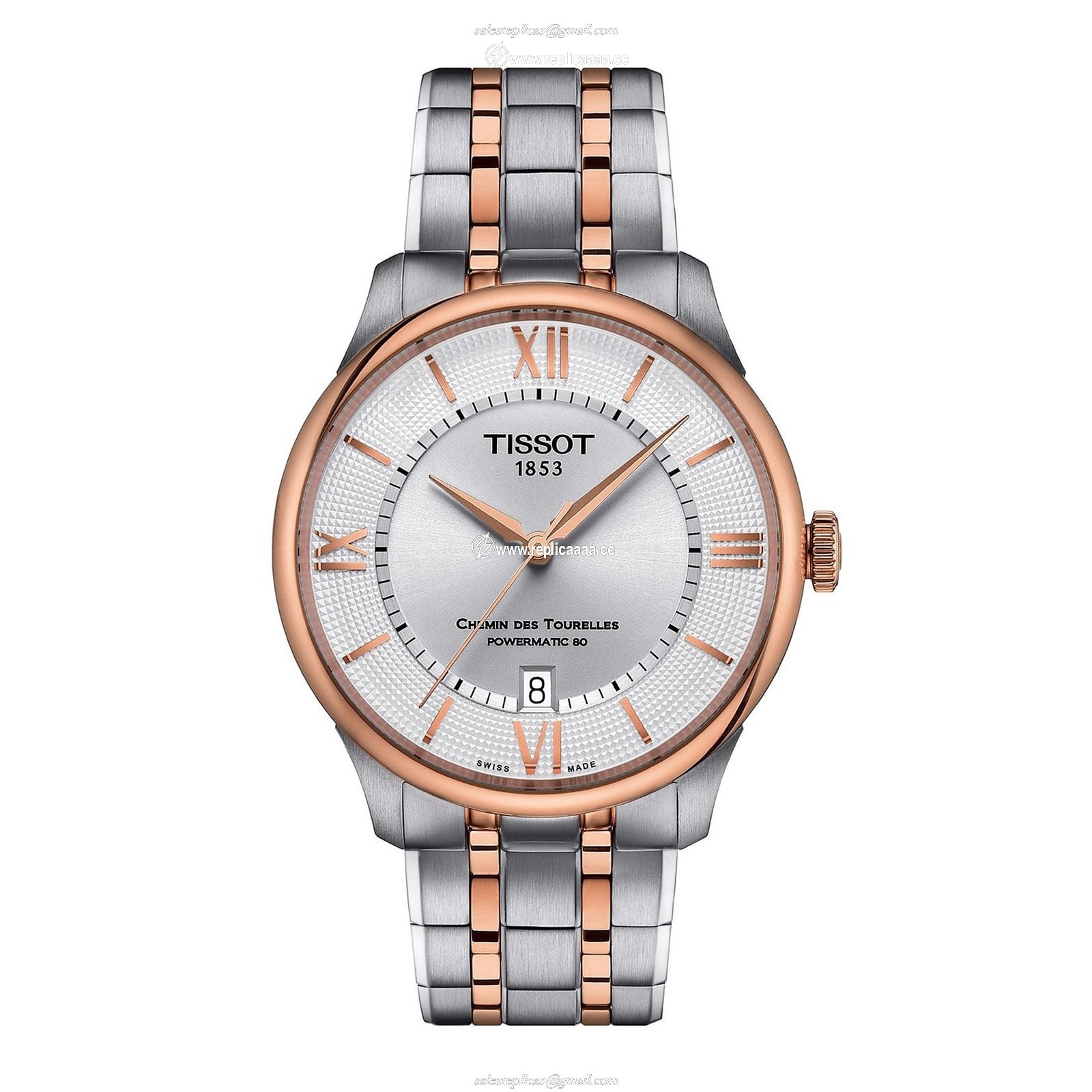 Tissot Chemin Des Tourelles Powermatic 80 39mm Mens details - Silver T1398072203800 1 Tissot Chemin Des Tourelles Powermatic 80 39mm Mens details - Silver T1398072203800