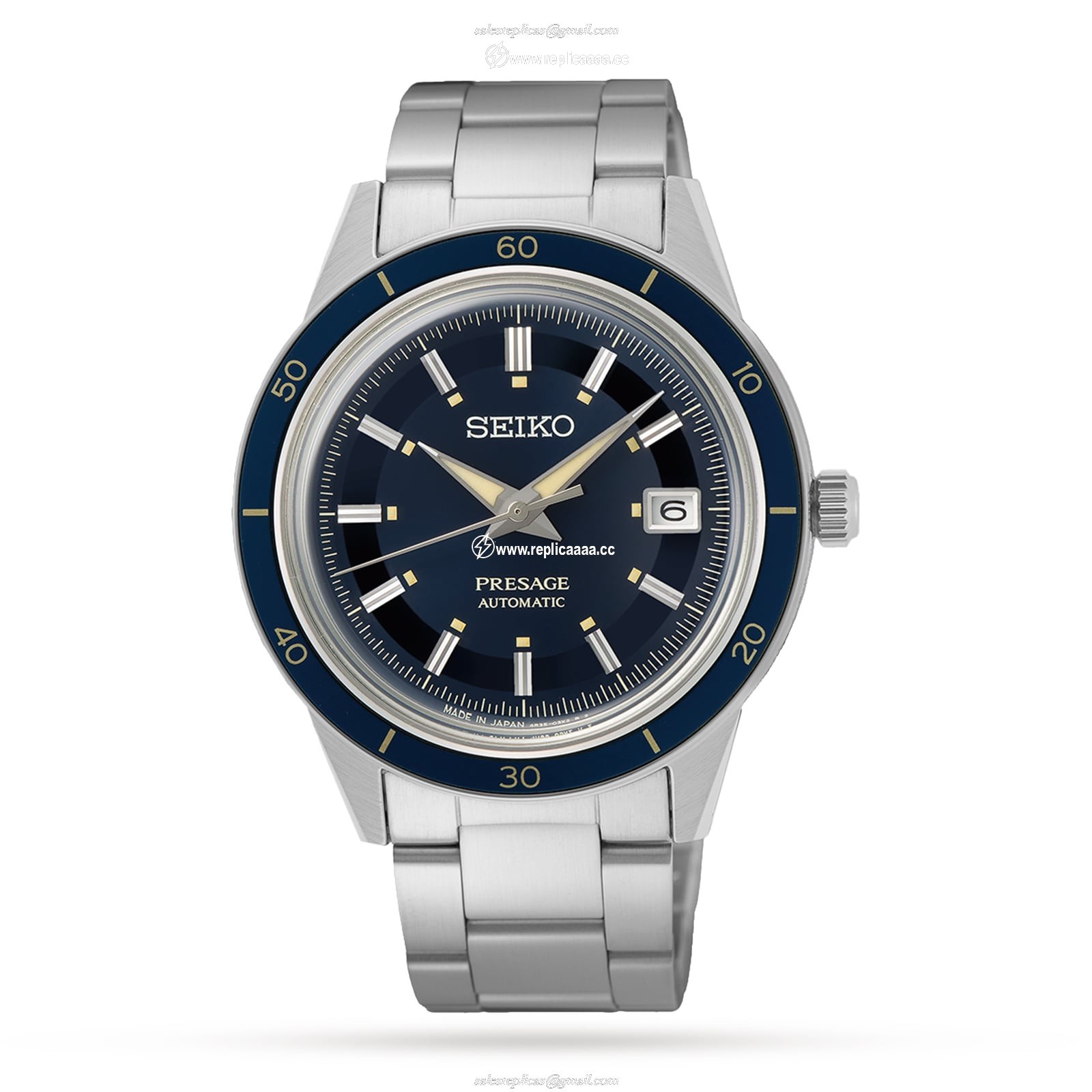 Seiko Blue 40.5mm Mens details SRPG05J1