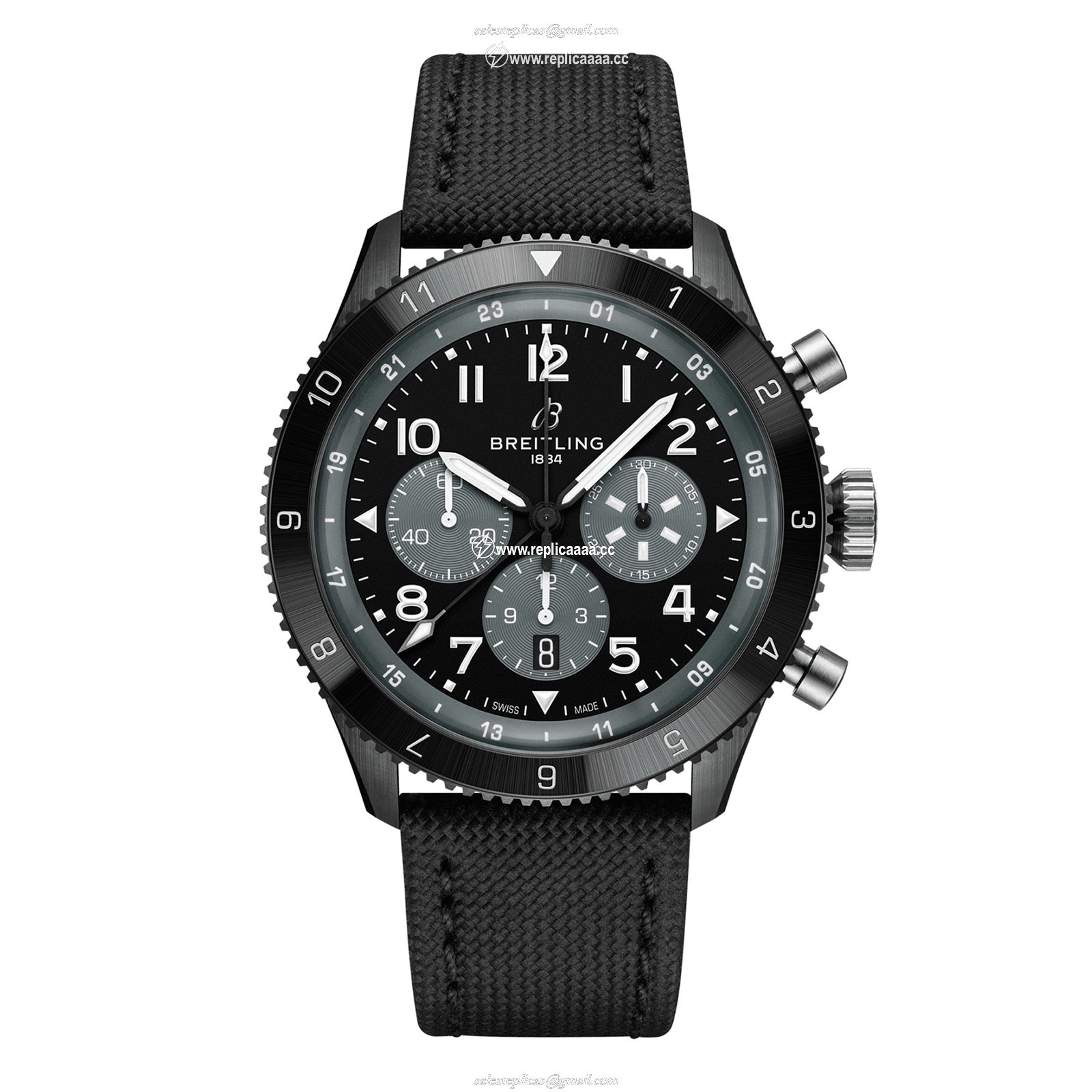 Breitling Super AVI B04 Chronograph GMT Mosquito Night Fighter 46mm Mens details Black SB04451A1B1X1 1 Breitling Super AVI B04 Chronograph GMT Mosquito Night Fighter 46mm Mens details Black SB04451A1B1X1