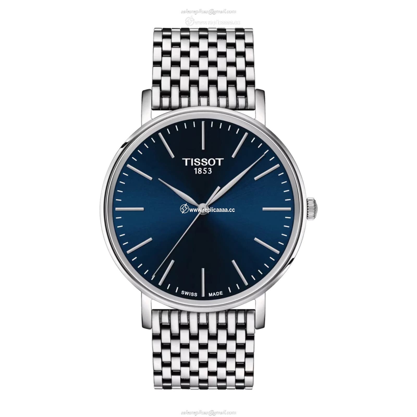 Tissot T-Classic Everytime 40mm Mens details Blue T1434101104100