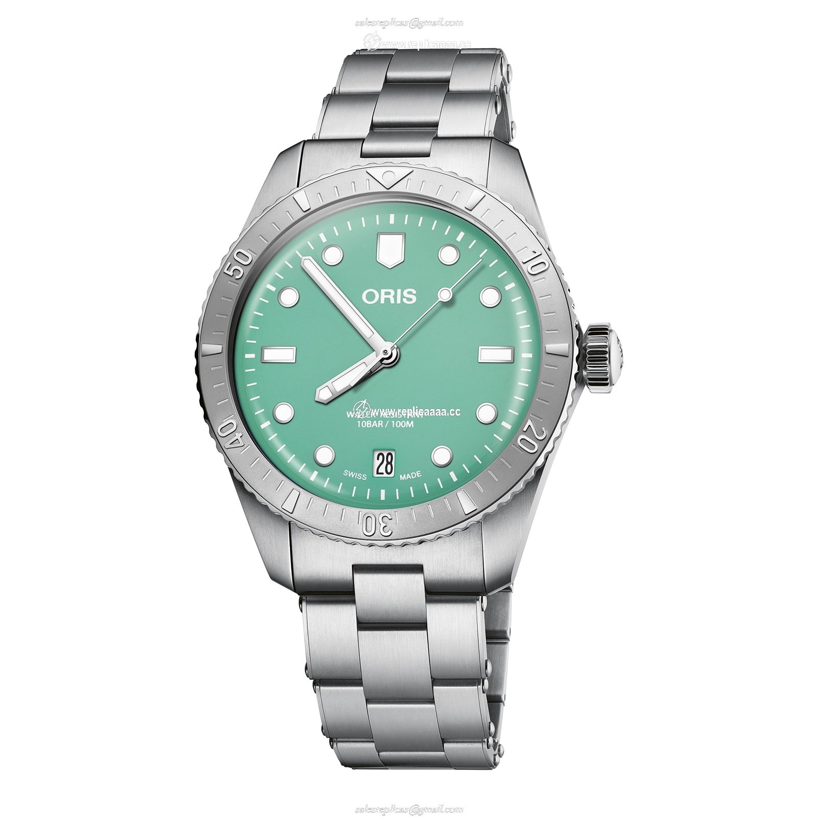 Oris Divers 38mm Unisex details Green Stainless Steel 01 733 7771 4057-07 8 19 18 1 Oris Divers 38mm Unisex details Green Stainless Steel 01 733 7771 4057-07 8 19 18