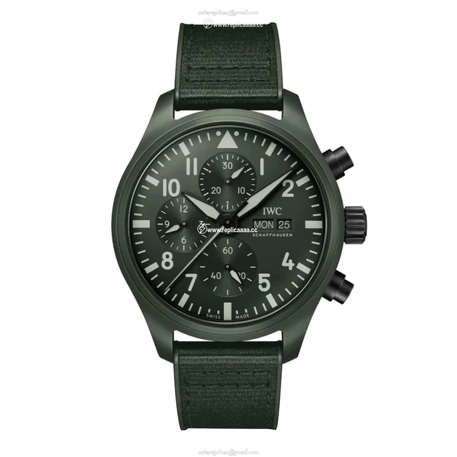 IWC Pilot's Chronograph Top Gun Edition Woodland 44.5mm Mens details Green IW389106 1 IWC Pilot's Chronograph Top Gun Edition Woodland 44.5mm Mens details Green IW389106