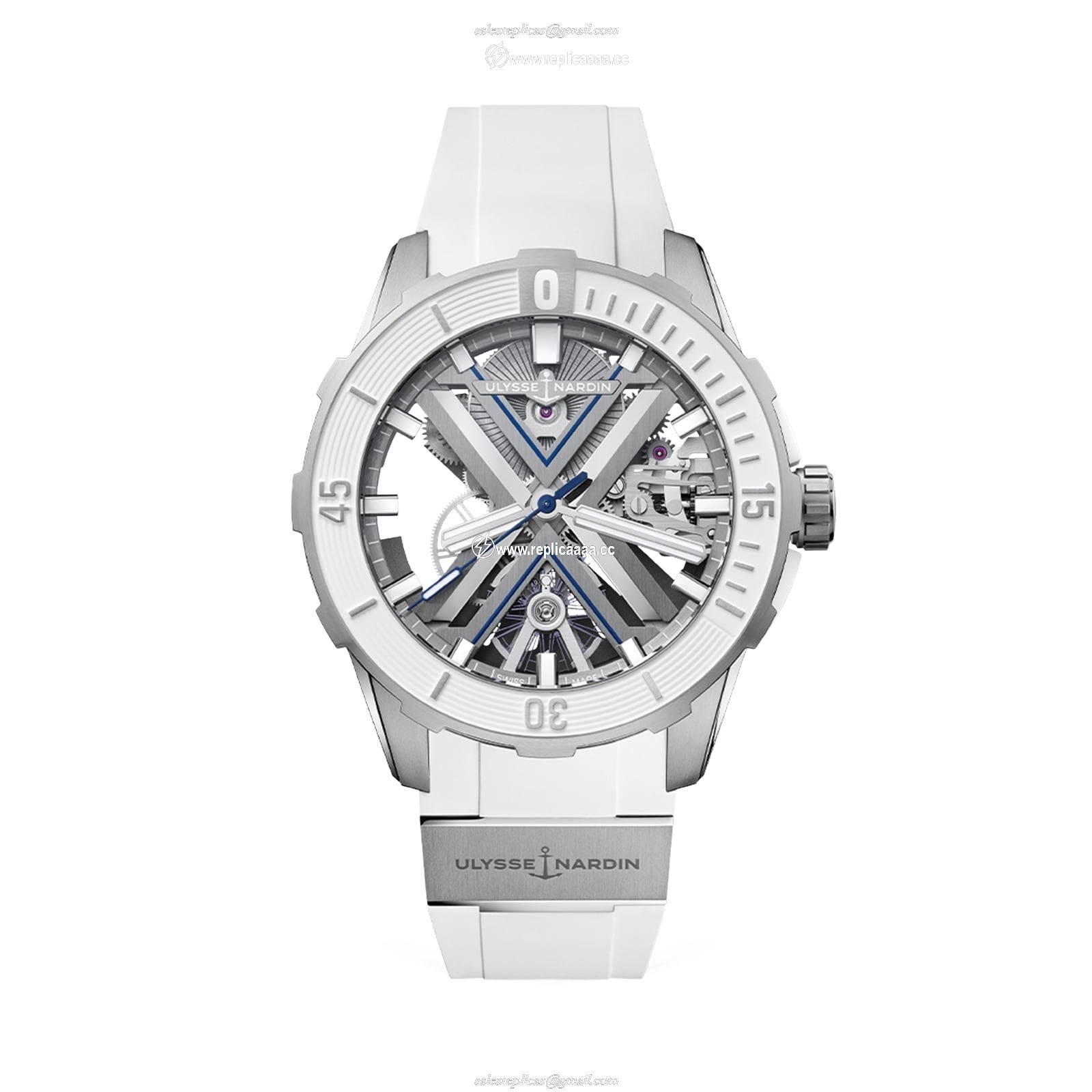 Ulysse Nardin Diver X Skeleton 44mm Titanium Case And Bezel 3723-170-1A/3A 1 Ulysse Nardin Diver X Skeleton 44mm Titanium Case And Bezel 3723-170-1A/3A