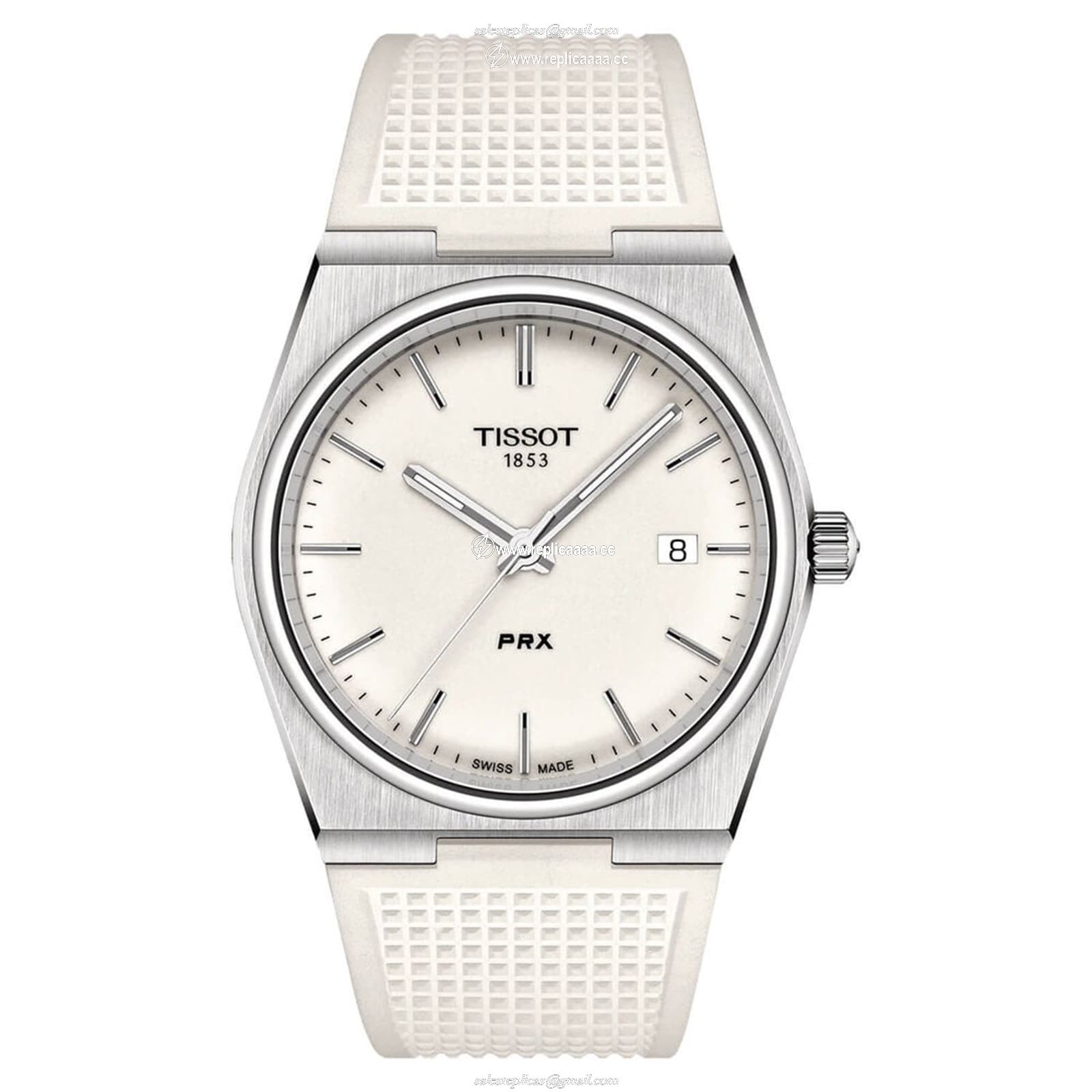 Tissot PRX Quartz 40mm Mens details White T1374101701100