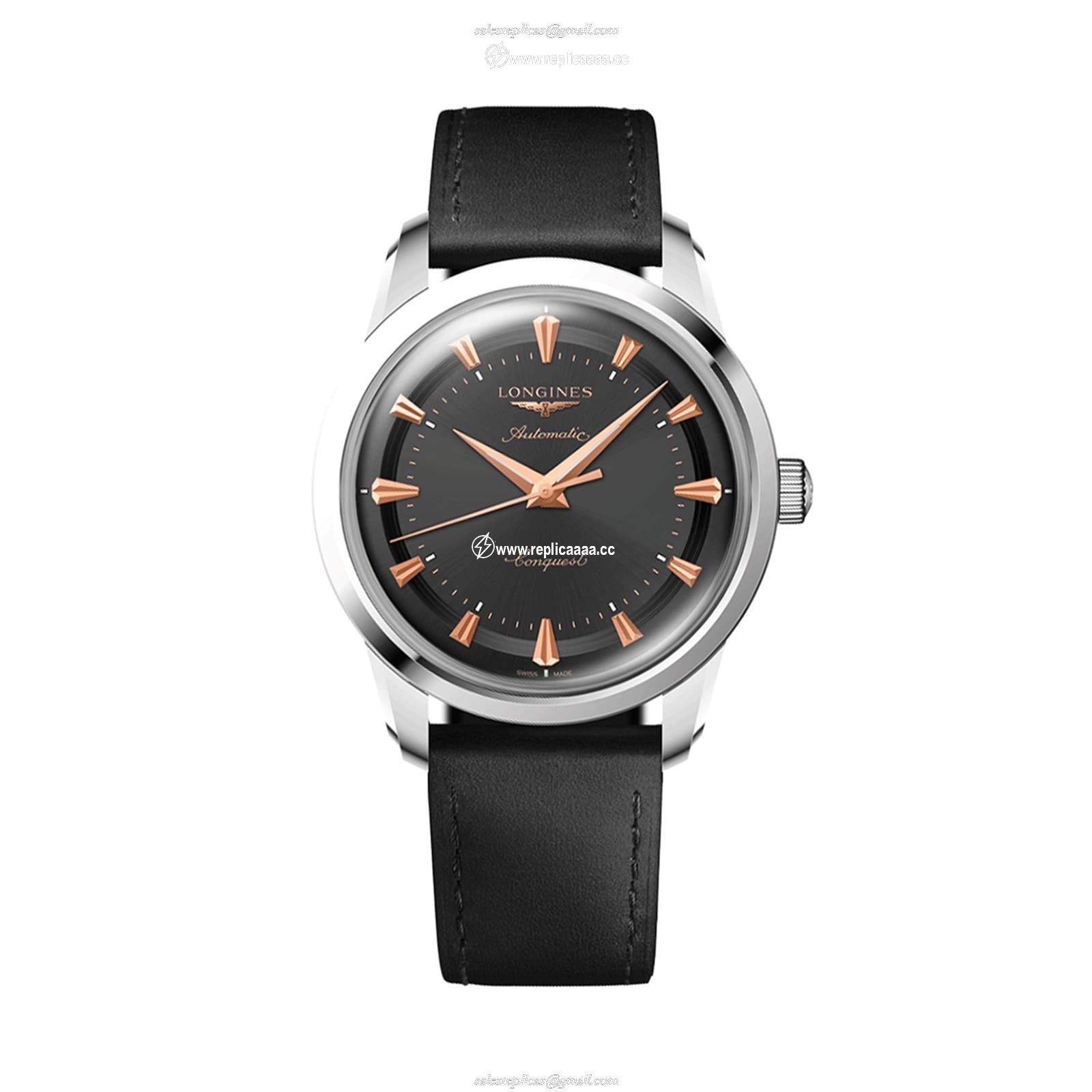 Longines Conquest Heritage 40mm Mens details Black L16504522