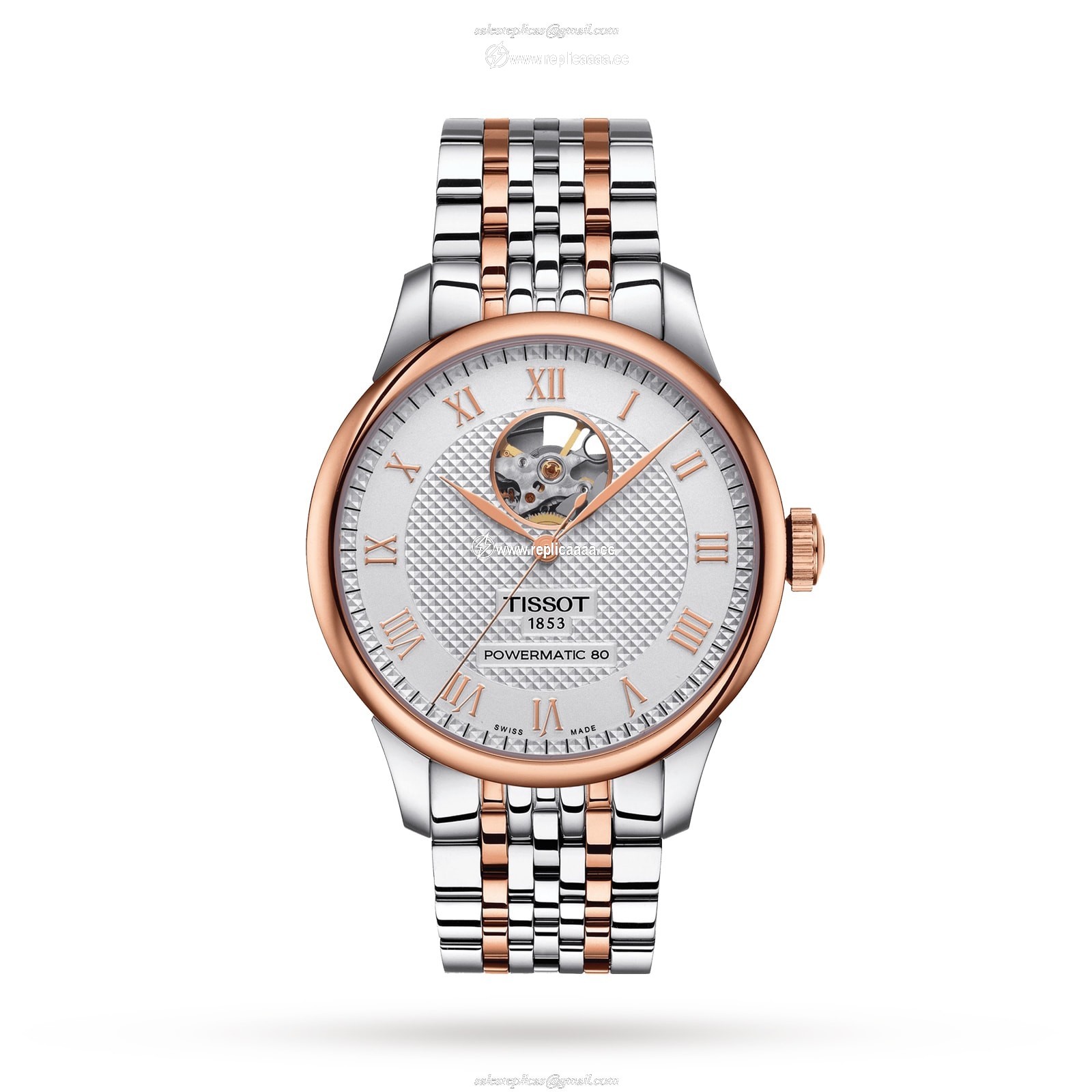 Tissot T-Classic Le Locle Powermatic 80 Open Heart 39mm Mens details T0064072203302 1 Tissot T-Classic Le Locle Powermatic 80 Open Heart 39mm Mens details T0064072203302