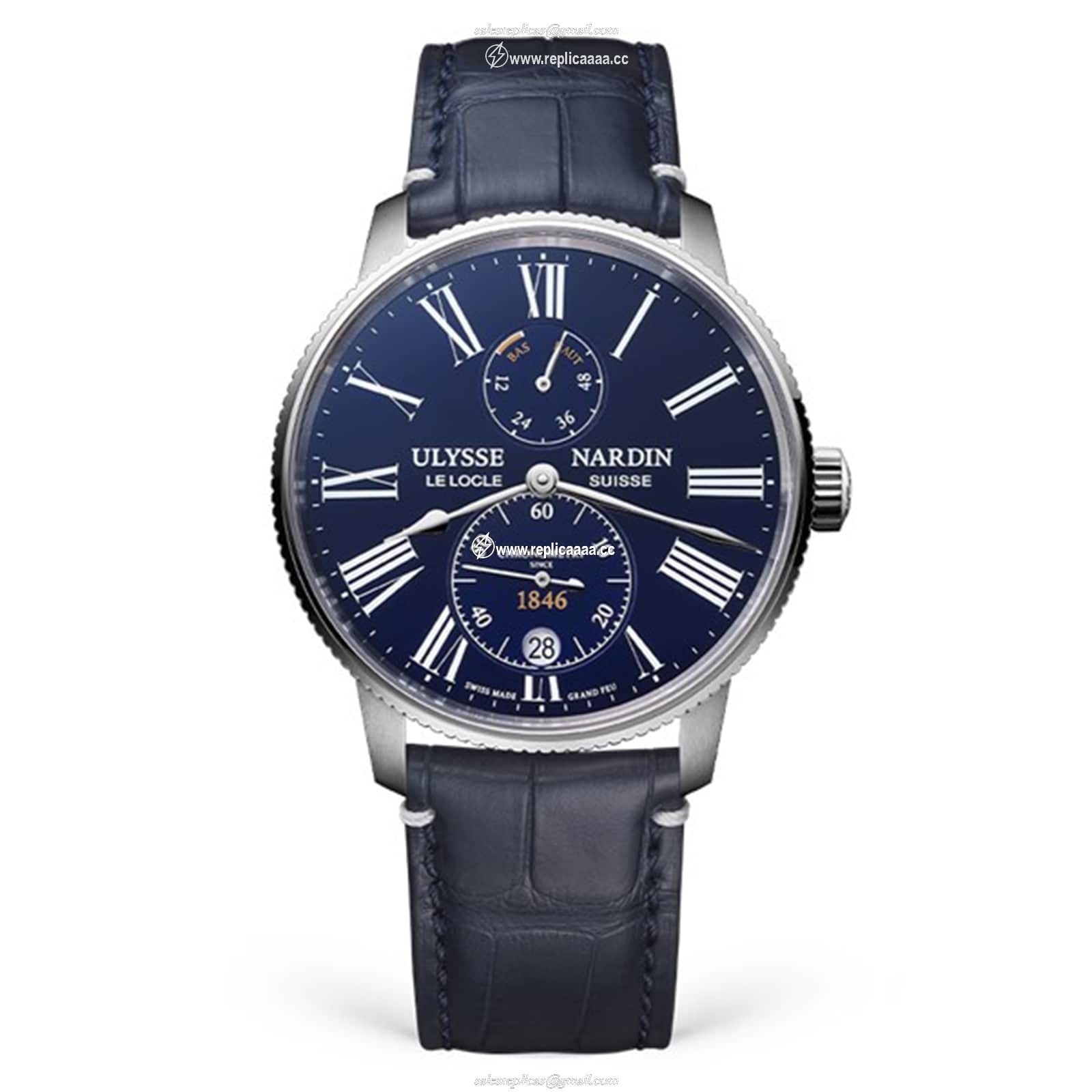 Ulysse Nardin Marine Torpilleur 42mm Stainless Steel Case And Bezel 1183-310LE-3AE-175/1B 1 Ulysse Nardin Marine Torpilleur 42mm Stainless Steel Case And Bezel 1183-310LE-3AE-175/1B