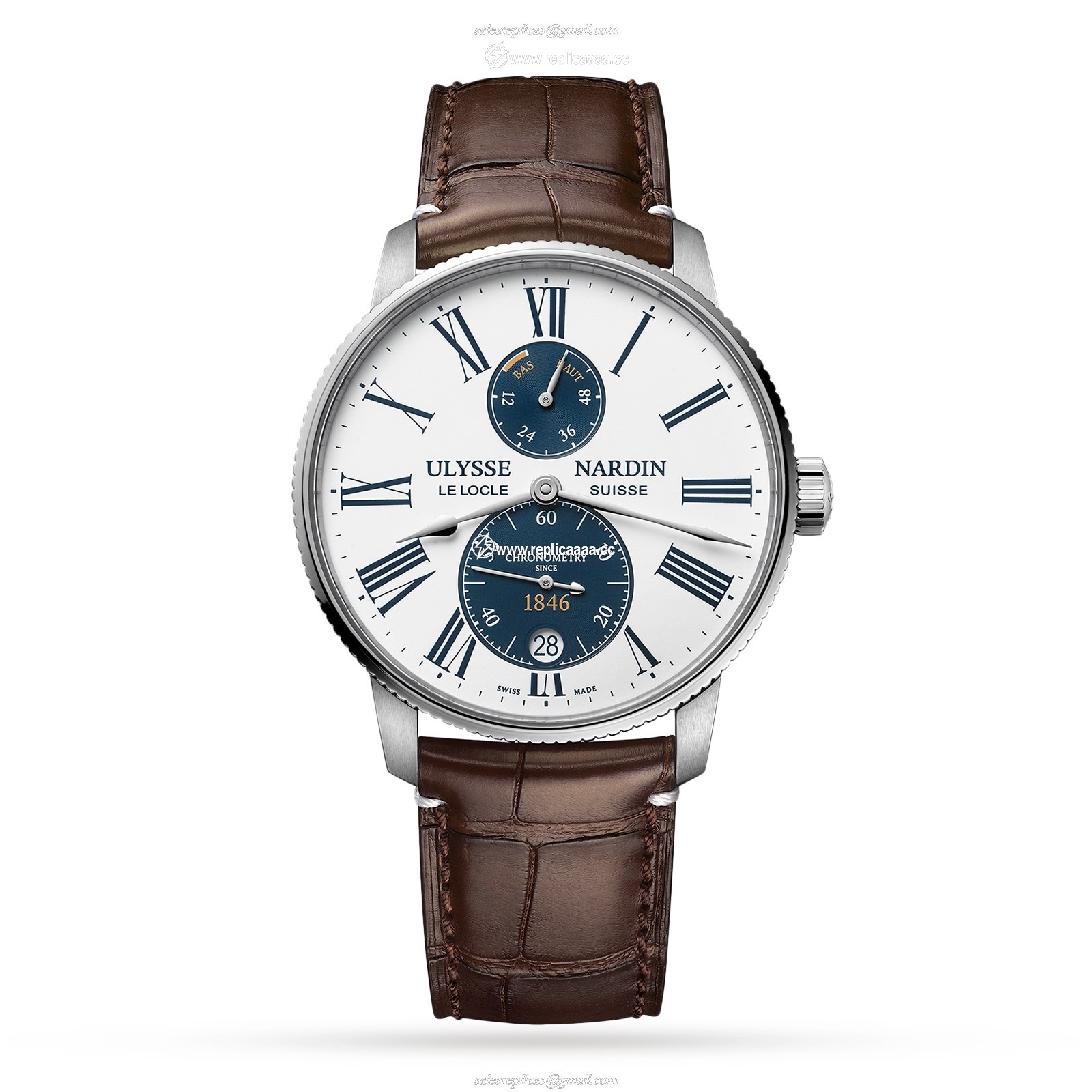 Ulysse Nardin Marine Torpilleur 42mm Stainless Steel Case And Bezel 1183-310LE-0A-175/1B 1 Ulysse Nardin Marine Torpilleur 42mm Stainless Steel Case And Bezel 1183-310LE-0A-175/1B