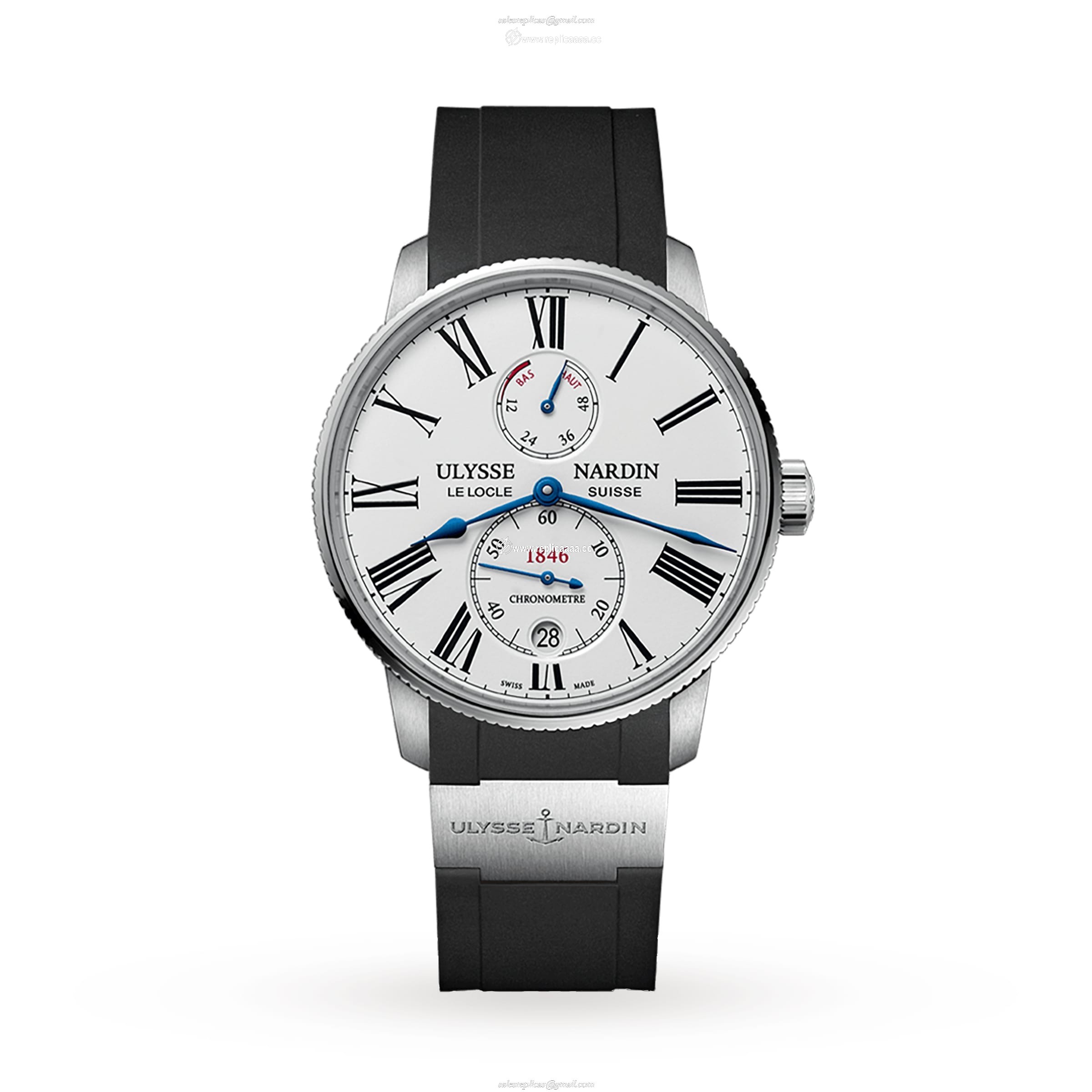 Ulysse Nardin Marine Torpilleur 42mm Stainless Steel Case And Bezel 1183-310-3/40