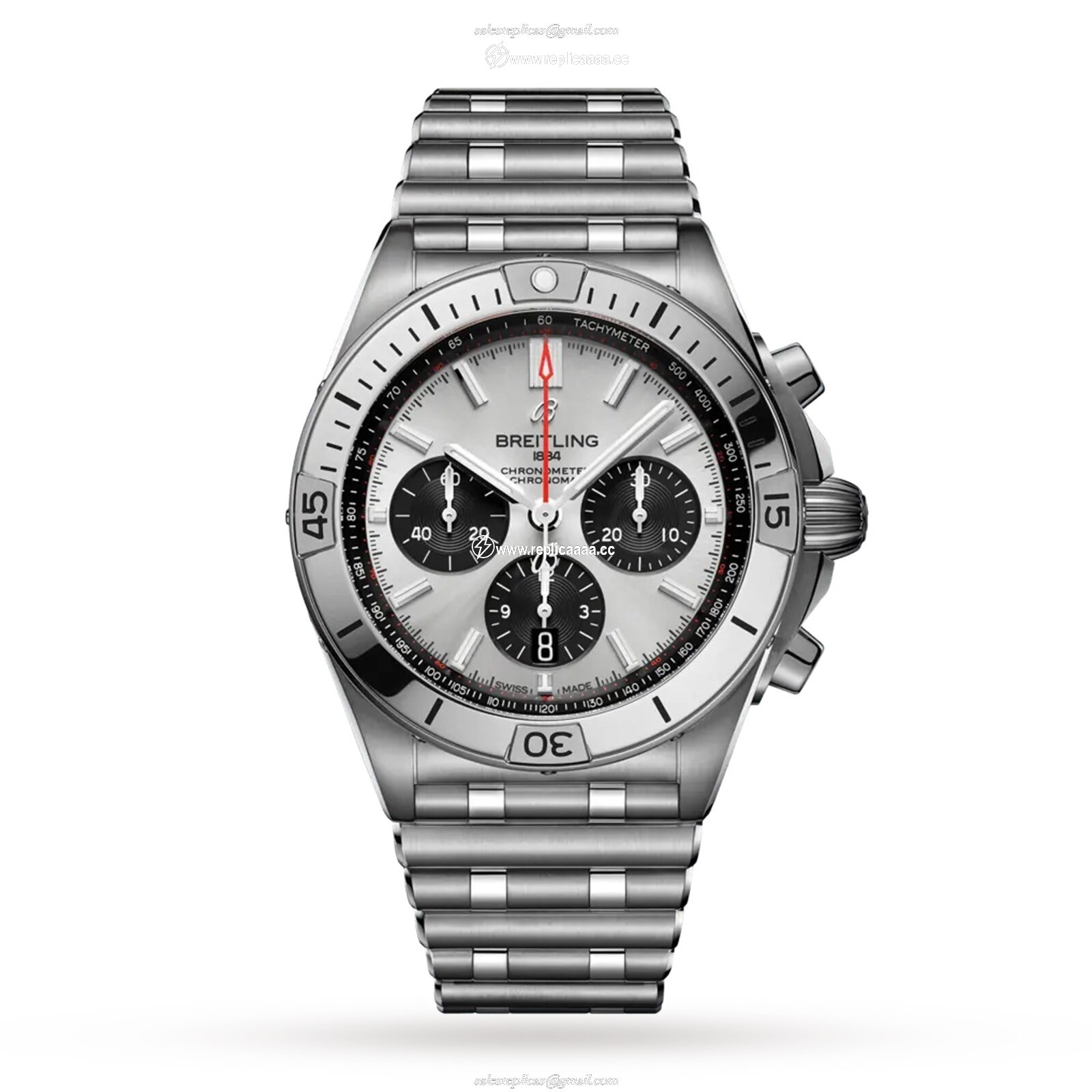 Breitling Chronomat B01 42 Stainless Steel - Silver details AB0134101G1A1 1 Breitling Chronomat B01 42 Stainless Steel - Silver details AB0134101G1A1