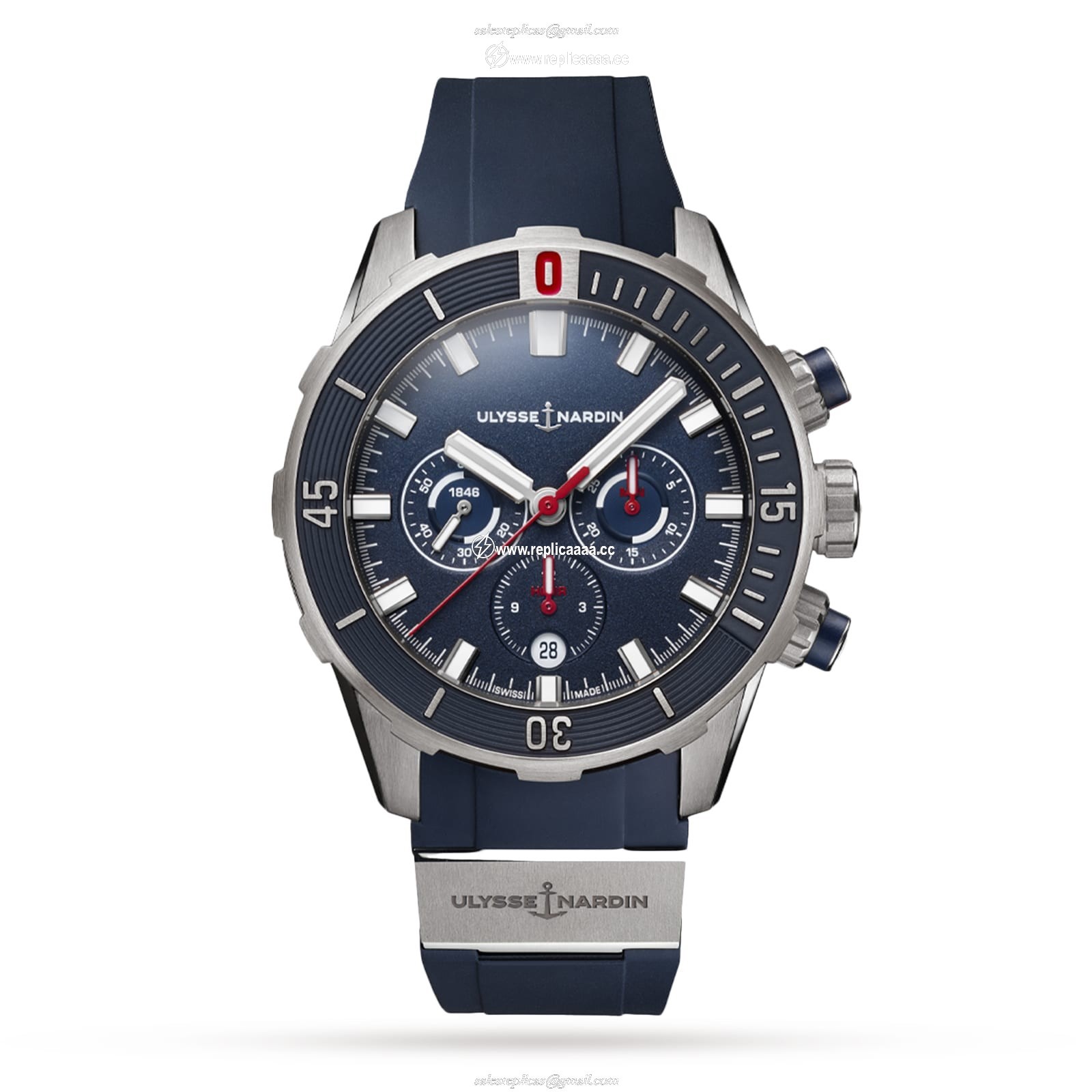Ulysse Nardin Diver Chronograph 44mm Titanium Case And Bezel 1503-170-3/93 1 Ulysse Nardin Diver Chronograph 44mm Titanium Case And Bezel 1503-170-3/93