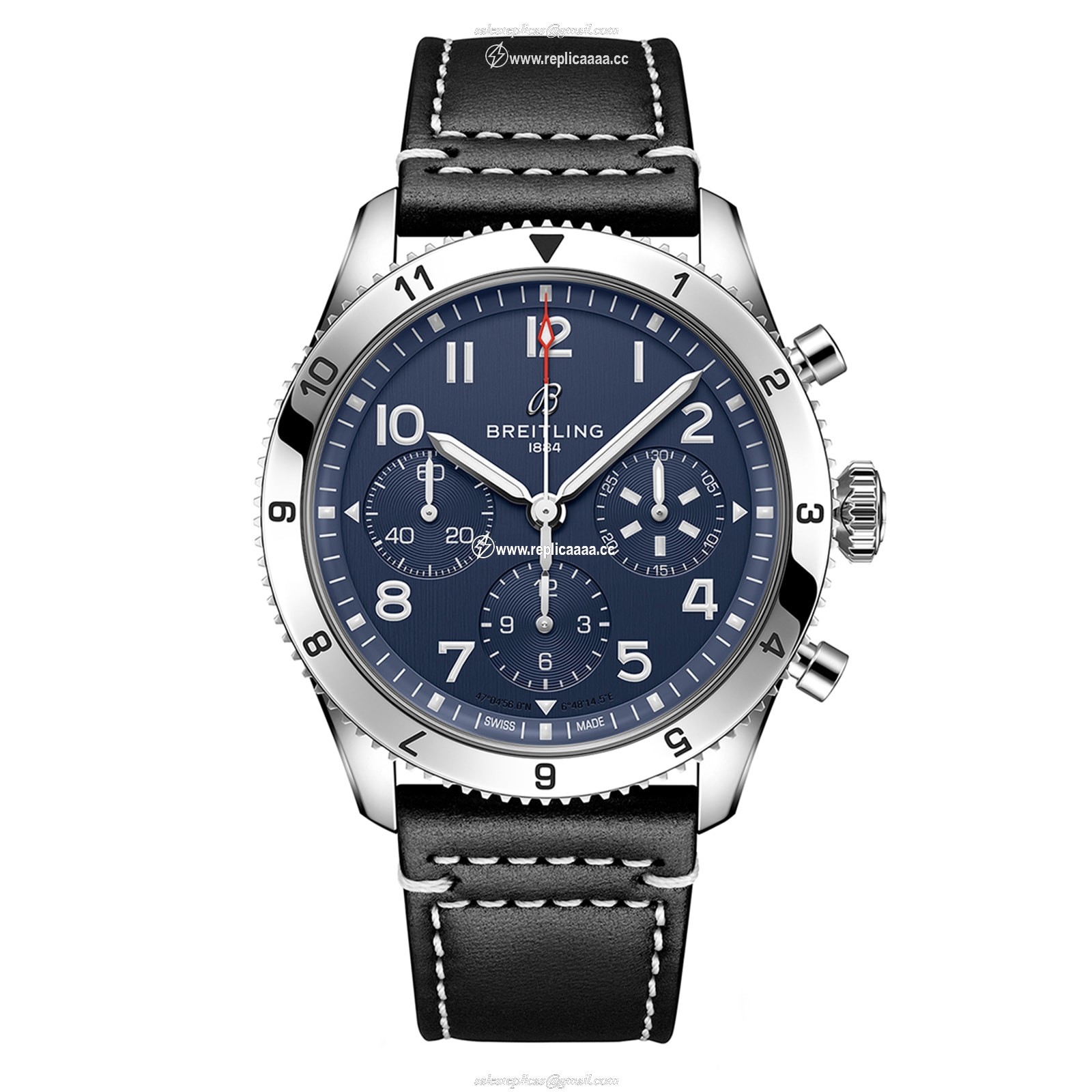 Breitling Classic AVI Chronograph 42 Tribute to Vought F4U Corsair Leather Strap details A233801A1C1X1 1 Breitling Classic AVI Chronograph 42 Tribute to Vought F4U Corsair Leather Strap details A233801A1C1X1