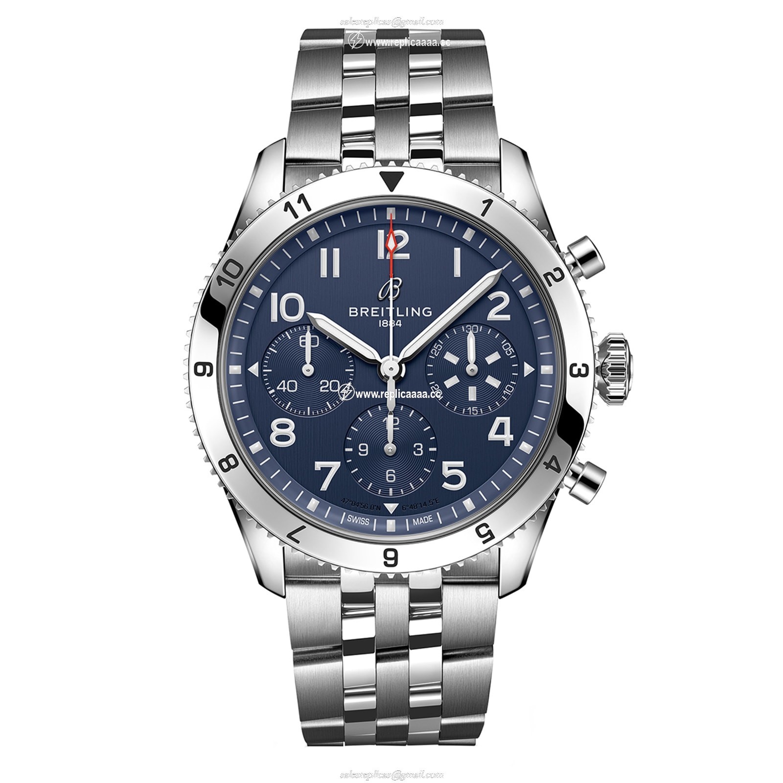 Breitling Classic AVI Chronograph 42 Tribute to Vought F4U Corsair Stainless Steel details A233801A1C1A1
