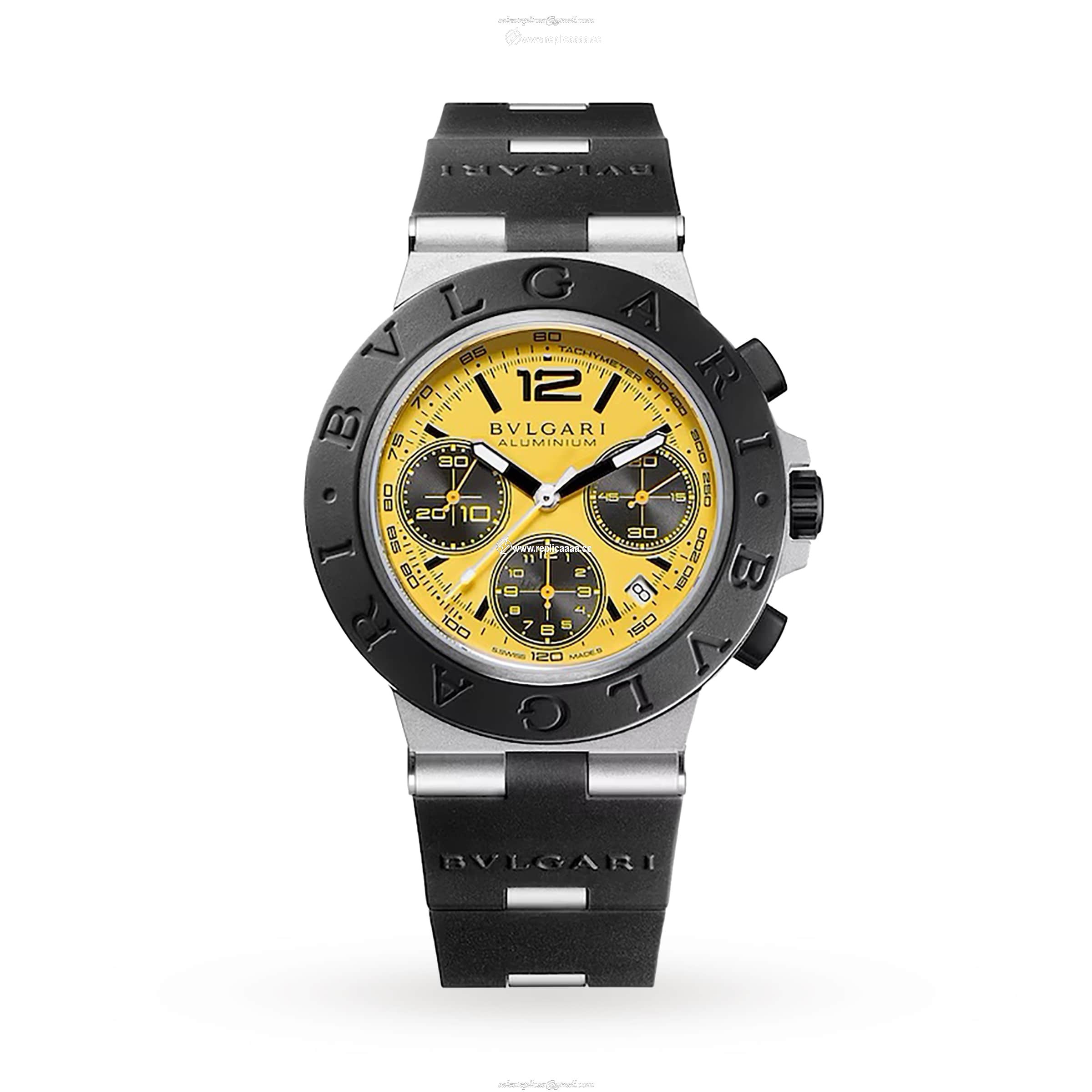 BVLGARI Bvlgari Aluminium X Gran Turismo 41mm Limited Edition Mens details Yellow 104006 1 BVLGARI Bvlgari Aluminium X Gran Turismo 41mm Limited Edition Mens details Yellow 104006