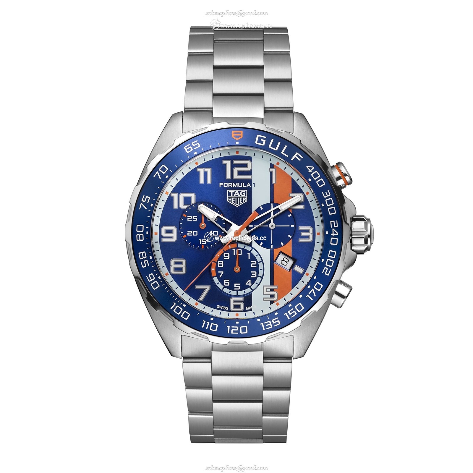 TAG Heuer Formula 1 Chronograph X Gulf 43mm Mens details CAZ101AT.BA0842 1 TAG Heuer Formula 1 Chronograph X Gulf 43mm Mens details CAZ101AT.BA0842
