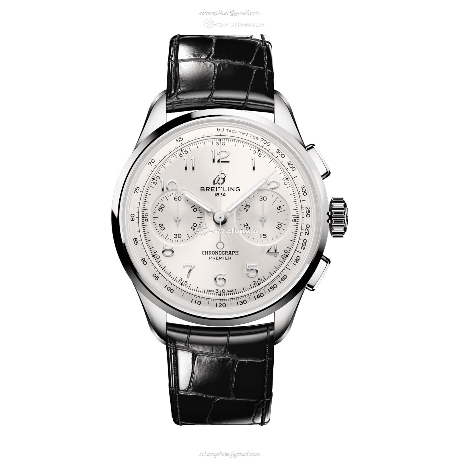Breitling Premier B09 Chonograph 40mm Mens details Silver AB0930371G1P1 1 Breitling Premier B09 Chonograph 40mm Mens details Silver AB0930371G1P1