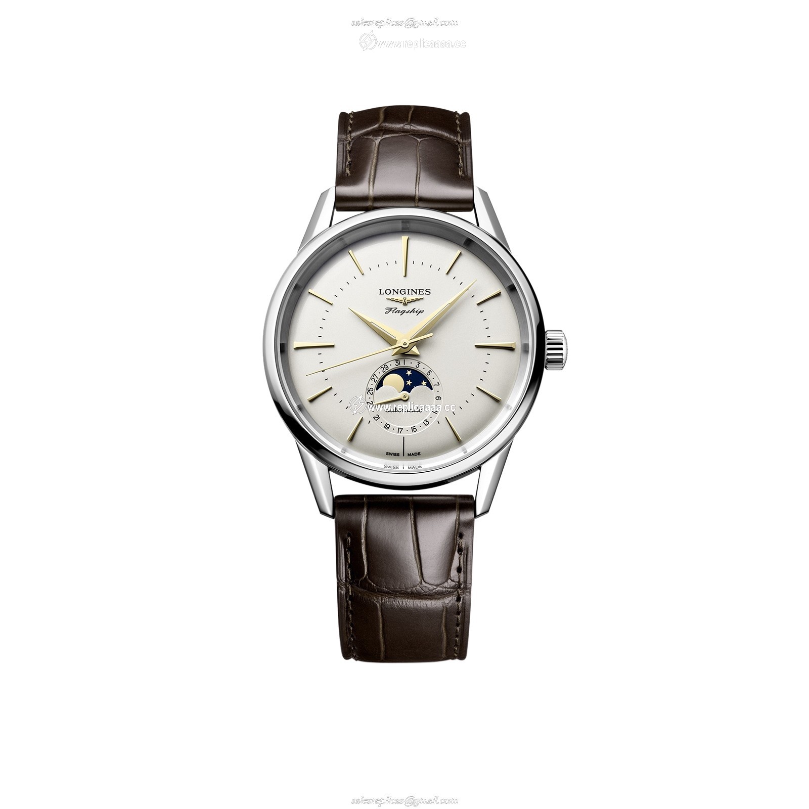 Longines Flagship Elegant 38.5mm Mens details Silver L48154782