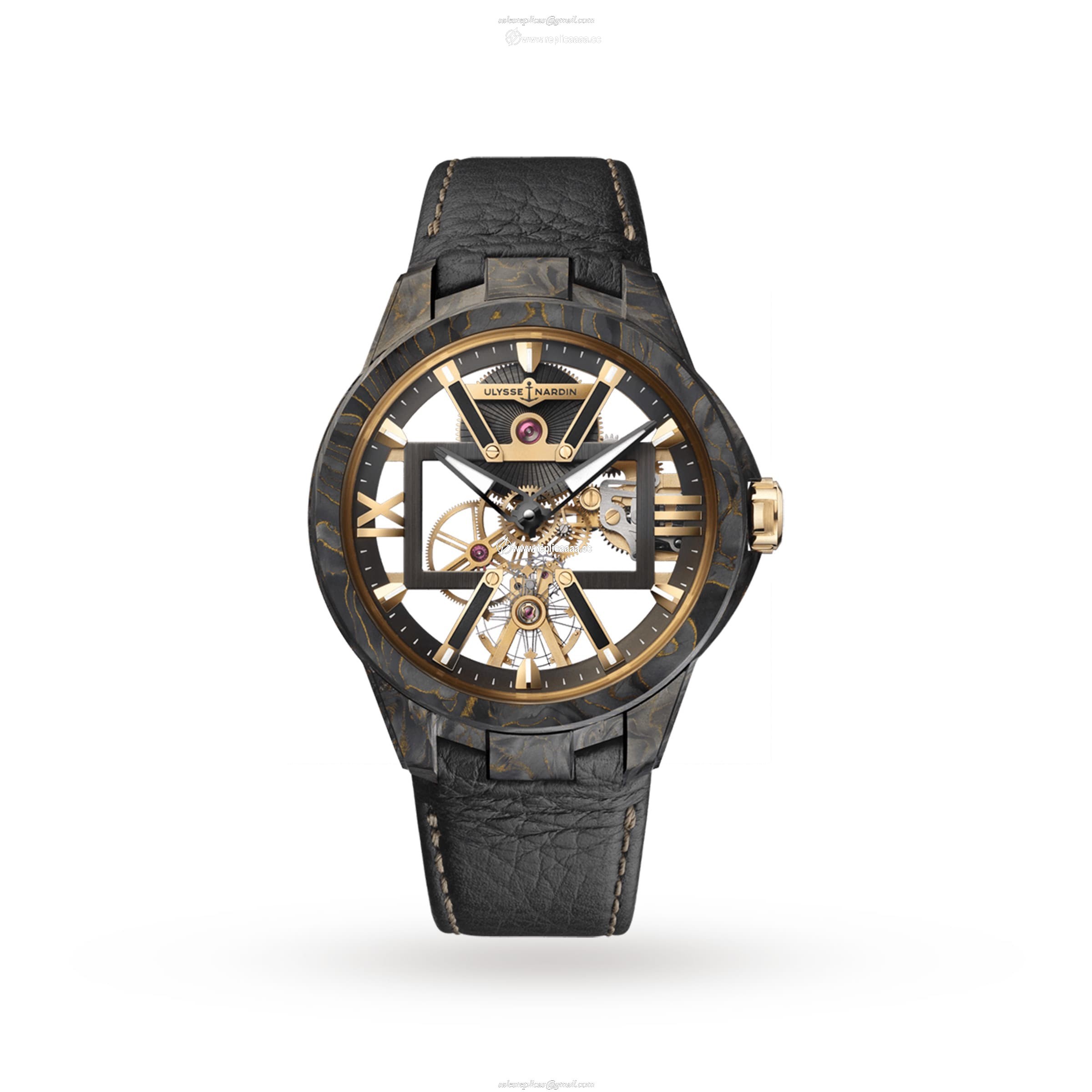 Ulysse Nardin Blast Skeleton X 42mm Gold Carbonium Case And Bezel 3715-260/CARB 1 Ulysse Nardin Blast Skeleton X 42mm Gold Carbonium Case And Bezel 3715-260/CARB