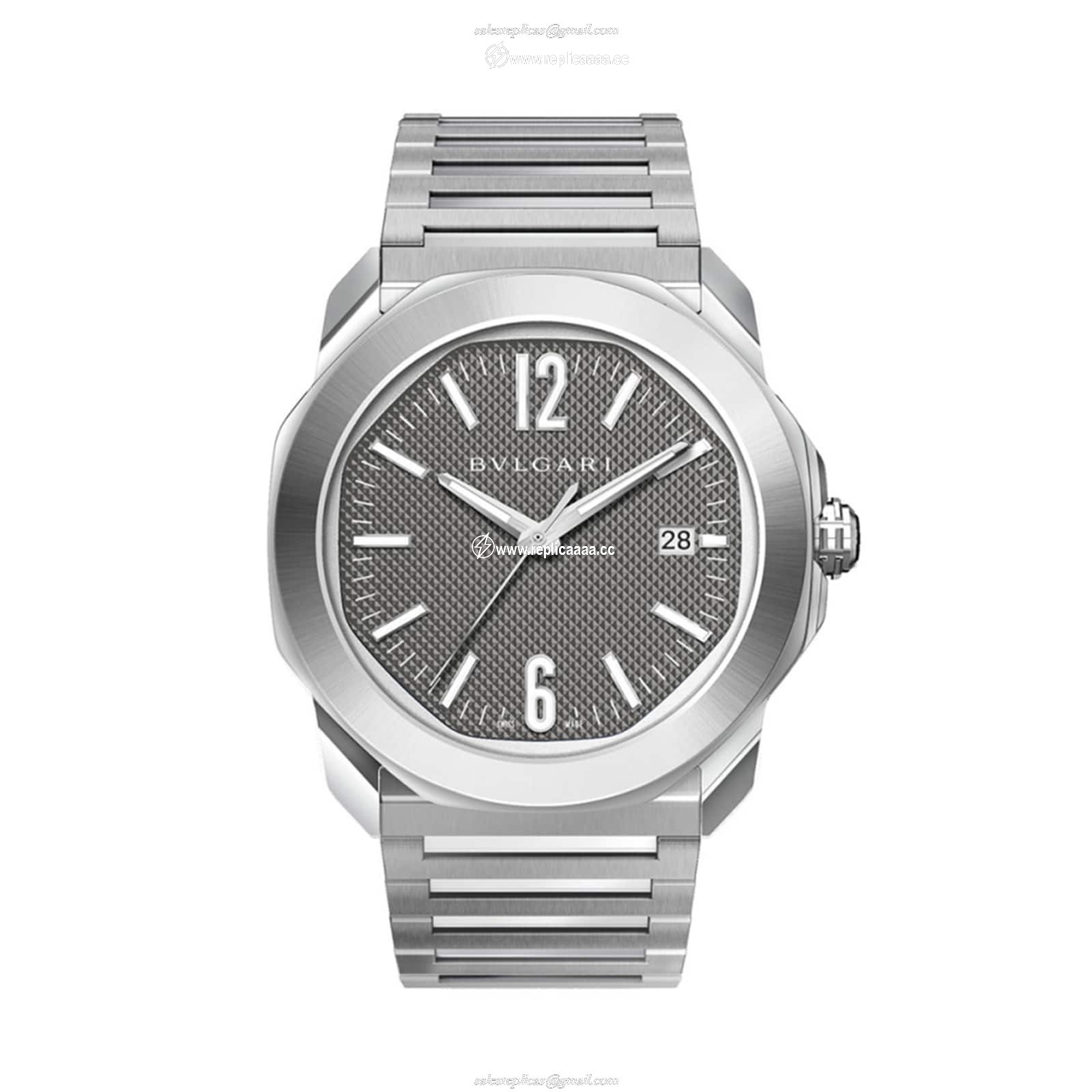 Bvlgari Octo Roma 41mm Mens details Grey 103740 1 Bvlgari Octo Roma 41mm Mens details Grey 103740