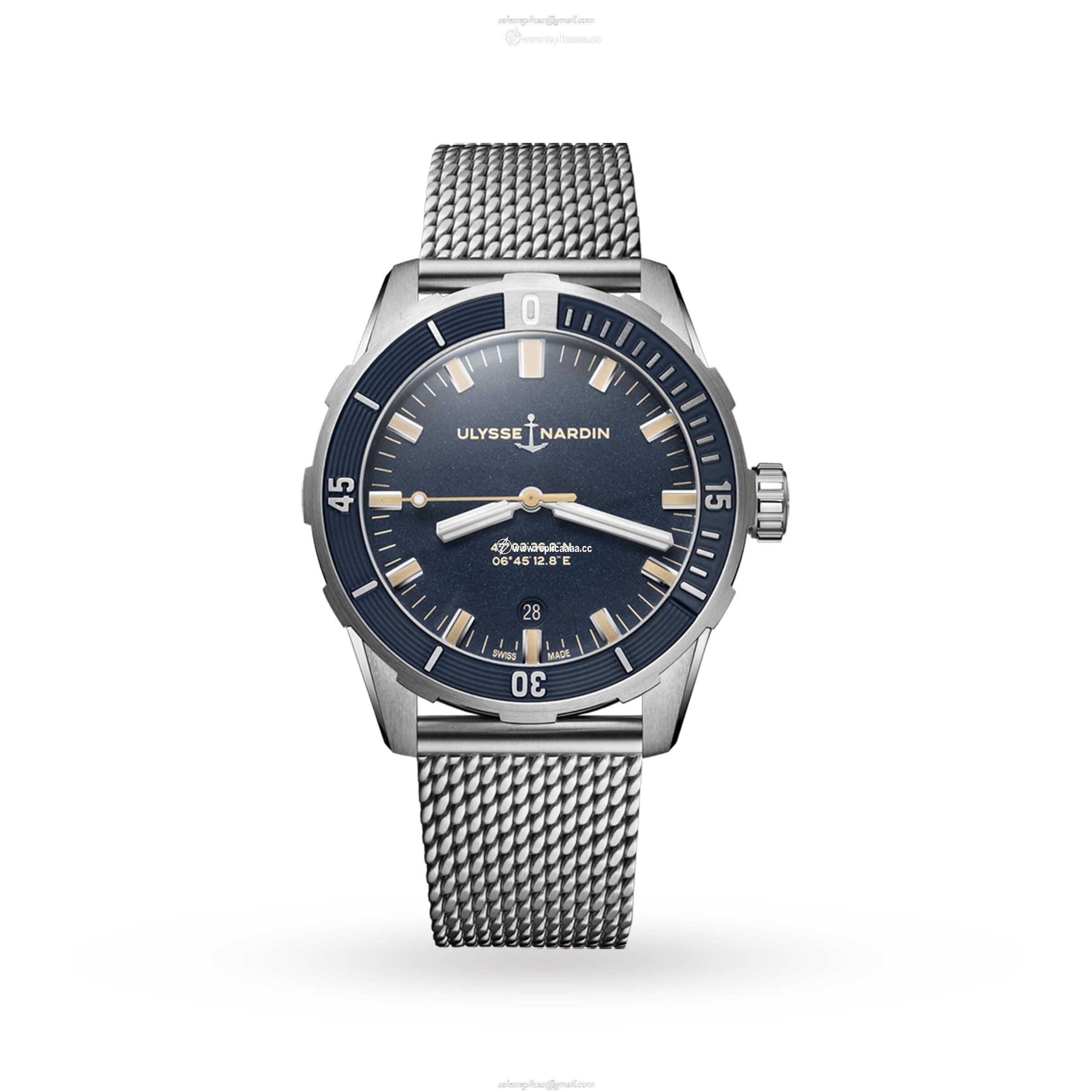 Ulysse Nardin Diver 42mm Stainless Steel Case And Bezel 8163-175-7MIL/93 1 Ulysse Nardin Diver 42mm Stainless Steel Case And Bezel 8163-175-7MIL/93