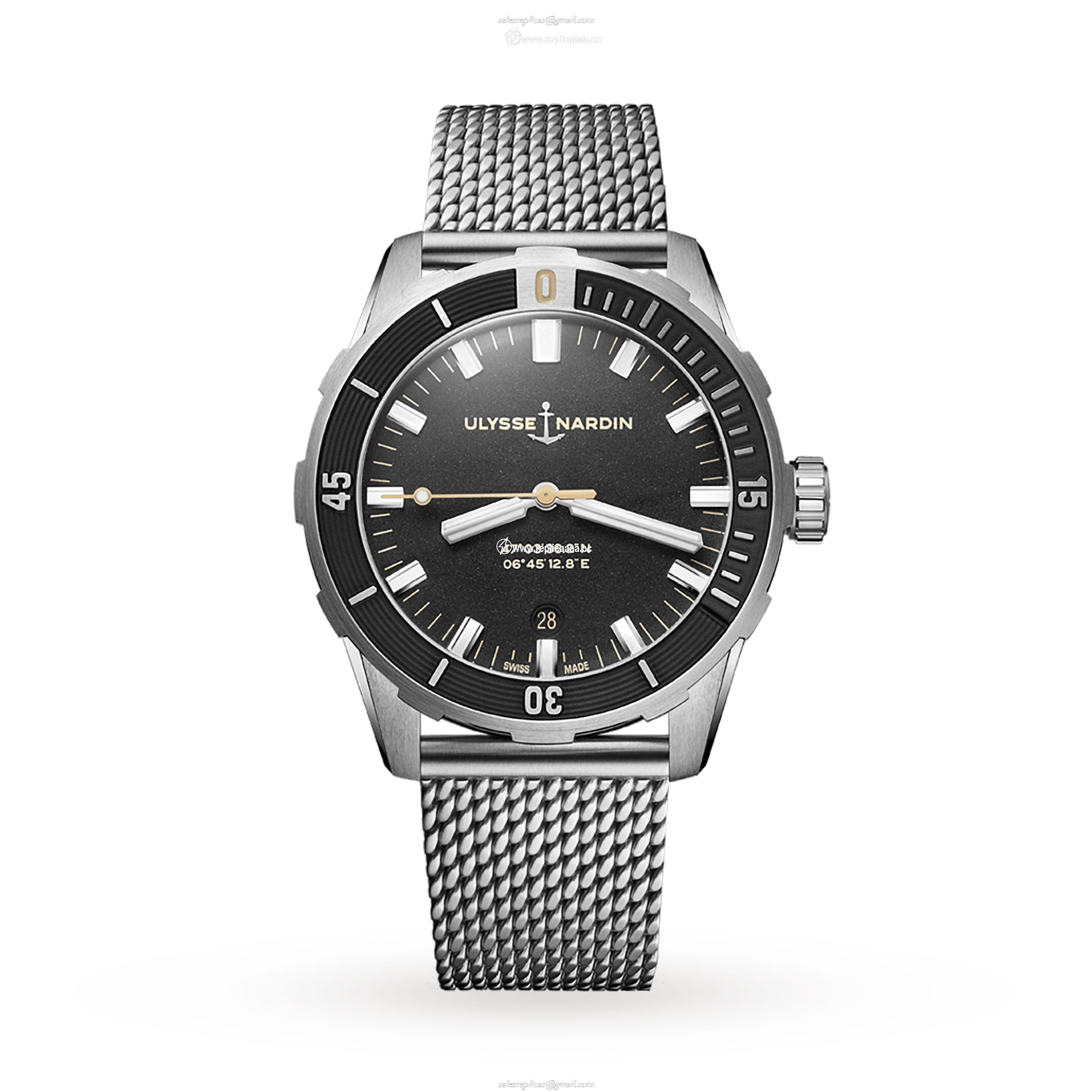 Ulysse Nardin Diver 42mm Stainless Steel Case And Bezel 8163-175-7MIL/92 1 Ulysse Nardin Diver 42mm Stainless Steel Case And Bezel 8163-175-7MIL/92
